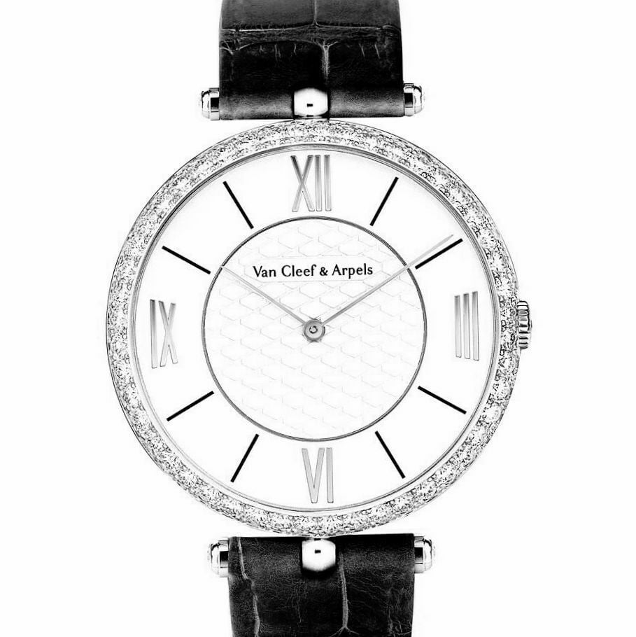 Van Cleef & Arpels Jewelry & Watches:Watches, Parts & Accessories:Watches:Wristwatches Authentic! Van Cleef & Arpels Pierre Arpels 18K White Gold Diamond 42mm Watch