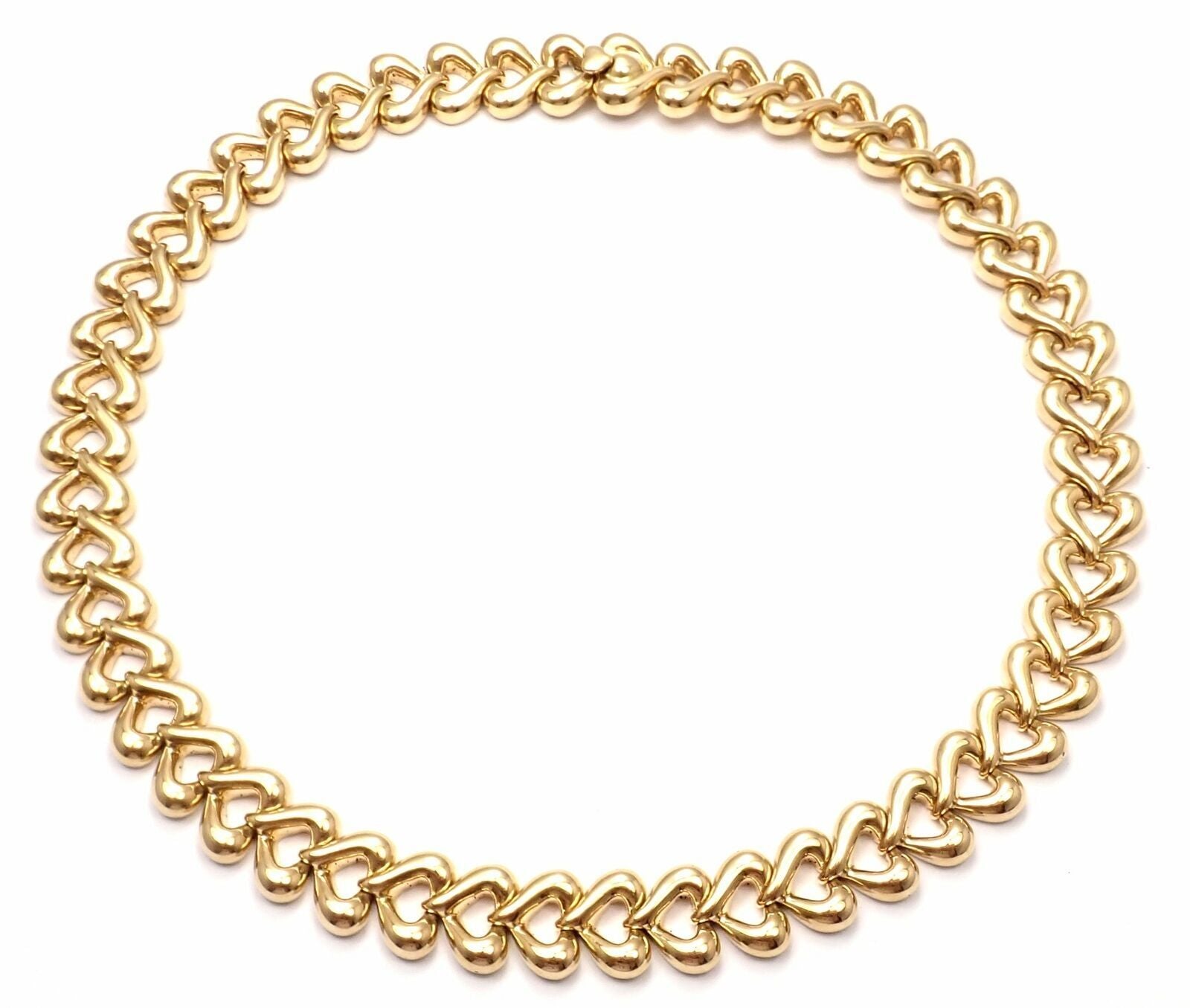 Van Cleef & Arpels Jewelry & Watches:Fine Jewelry:Necklaces & Pendants Rare! Authentic Van Cleef & Arpels 18k Yellow Gold Heart Choker Necklace