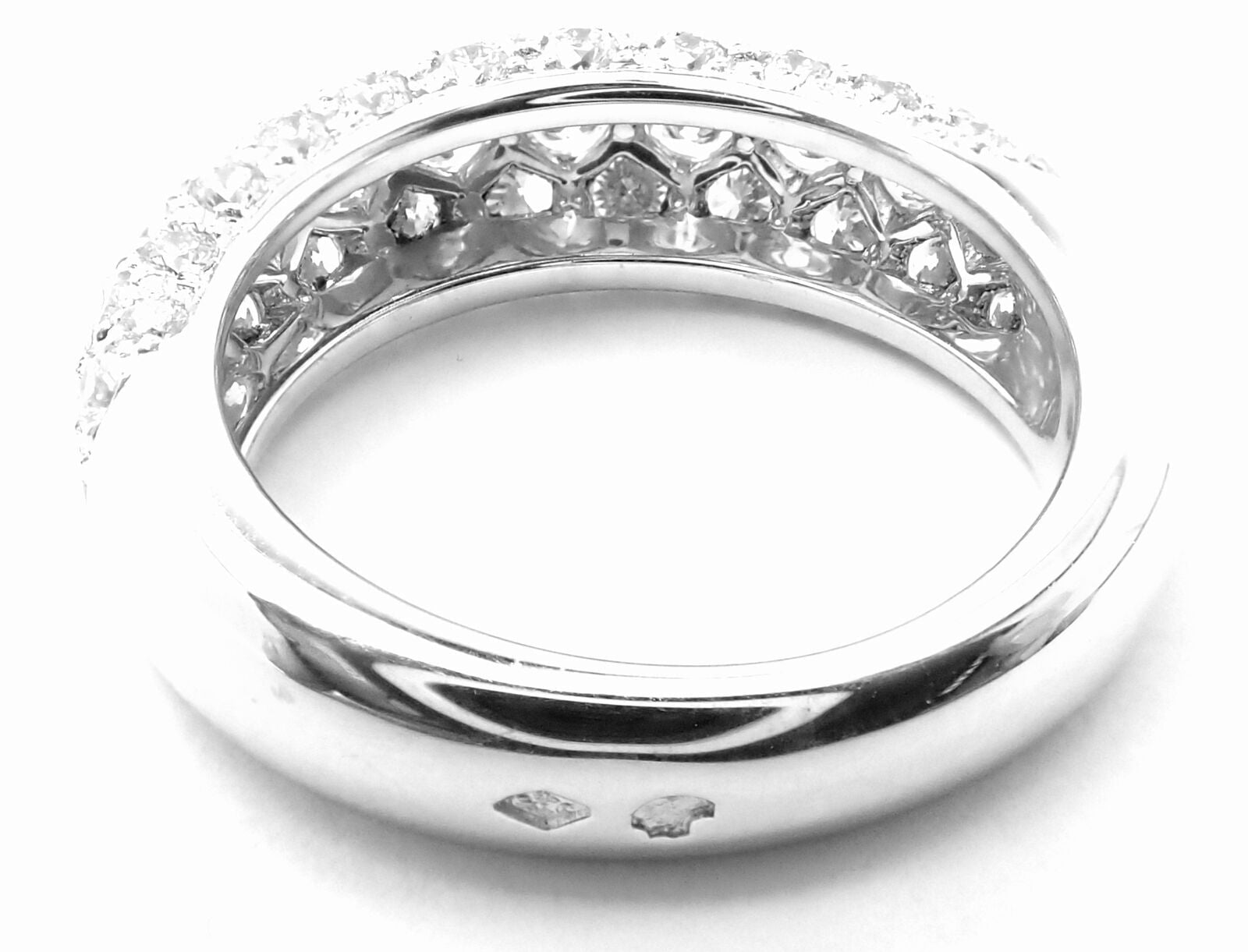 Authentic! Cartier Etincelle De Cartier 18k White Gold Diamond Band Ring | Fortrove