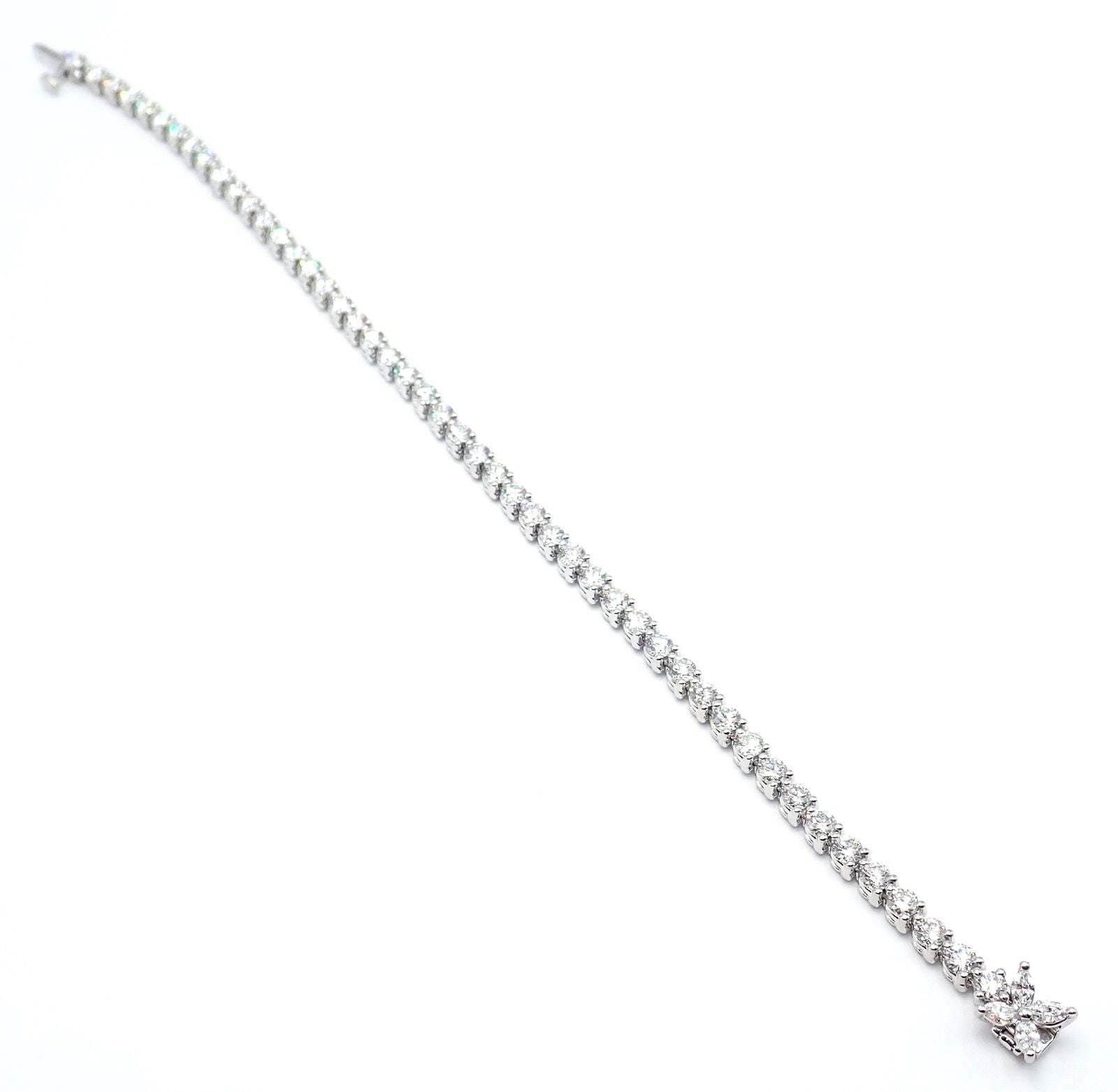 Tiffany & Co. Jewelry & Watches:Fine Jewelry:Bracelets & Charms Authentic! Tiffany & Co Victoria Platinum 4.49ct Diamond Line Tennis Bracelet