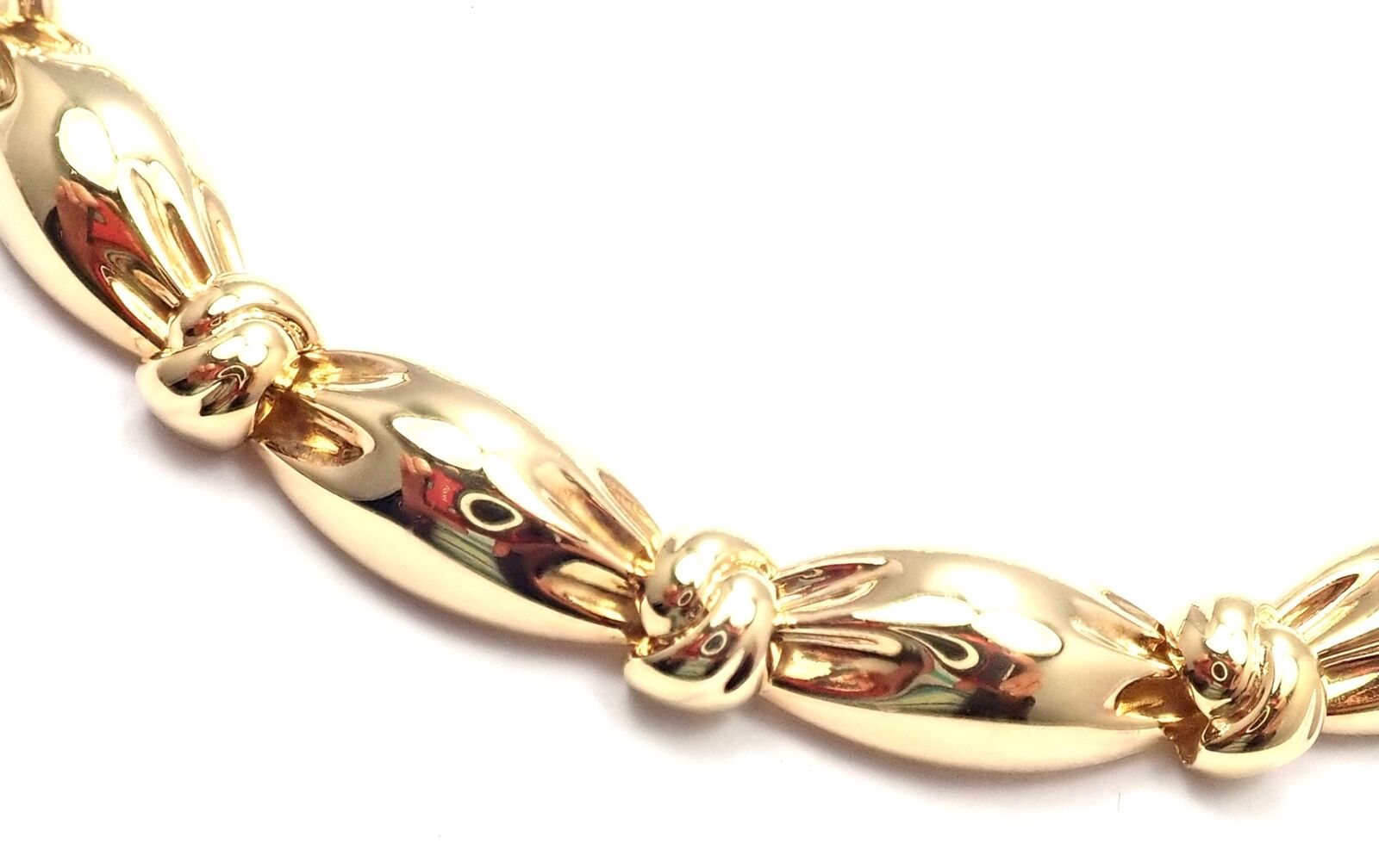 Rare! Authentic Van Cleef & Arpels 18k Yellow Gold Knotted Link Necklace | Fortrove
