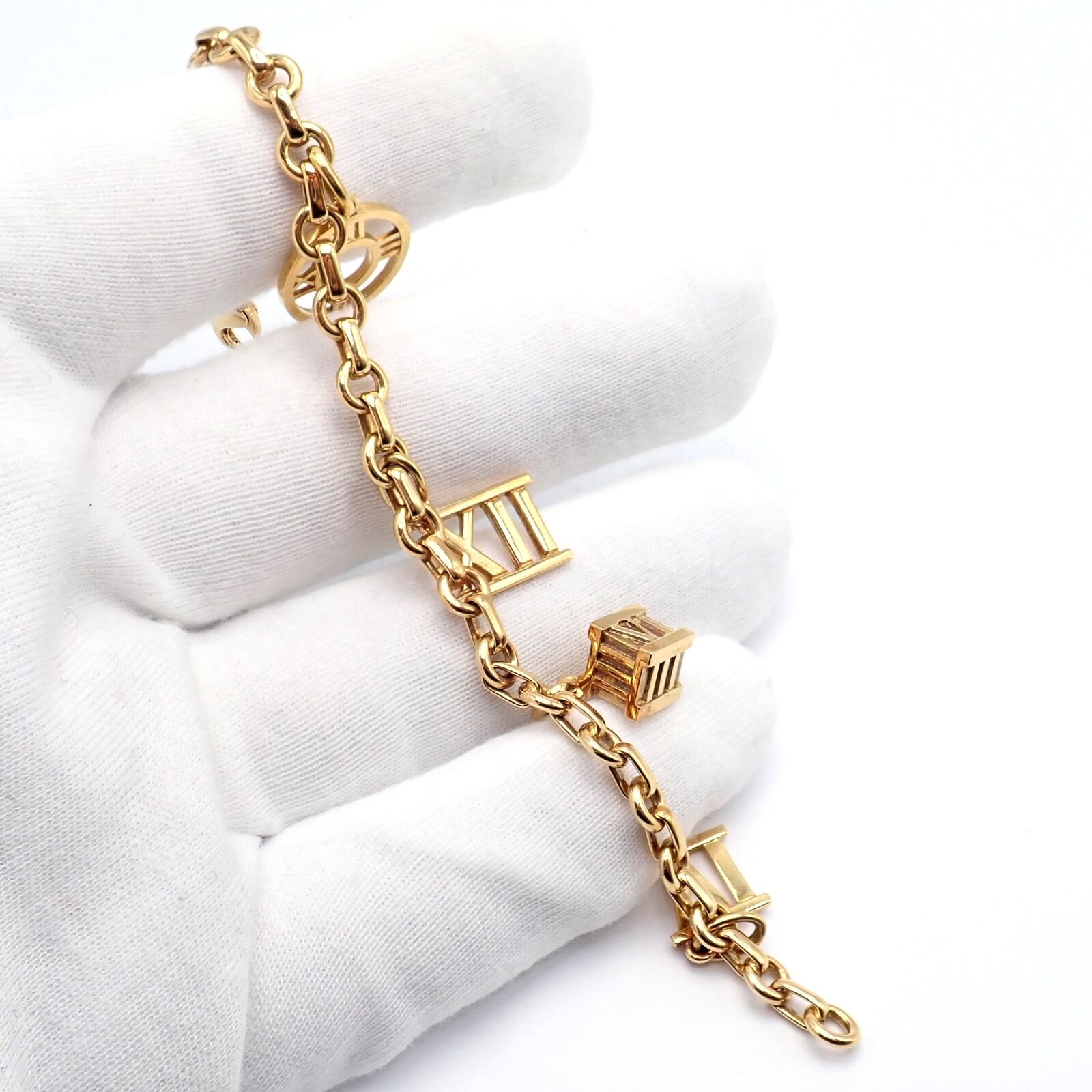 Vintage Tiffany & Co. 18k Yellow Gold Atlas Charm Bracelet 2003 | Fortrove