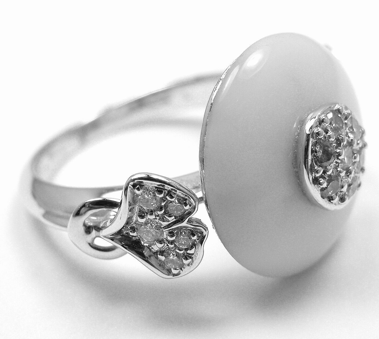 Carrera Y Carrera Jewelry & Watches:Fine Jewelry:Rings New! Authentic Carrera Y Carrera 18k White Gold Ginkgo Diamonds & Kogolong Ring