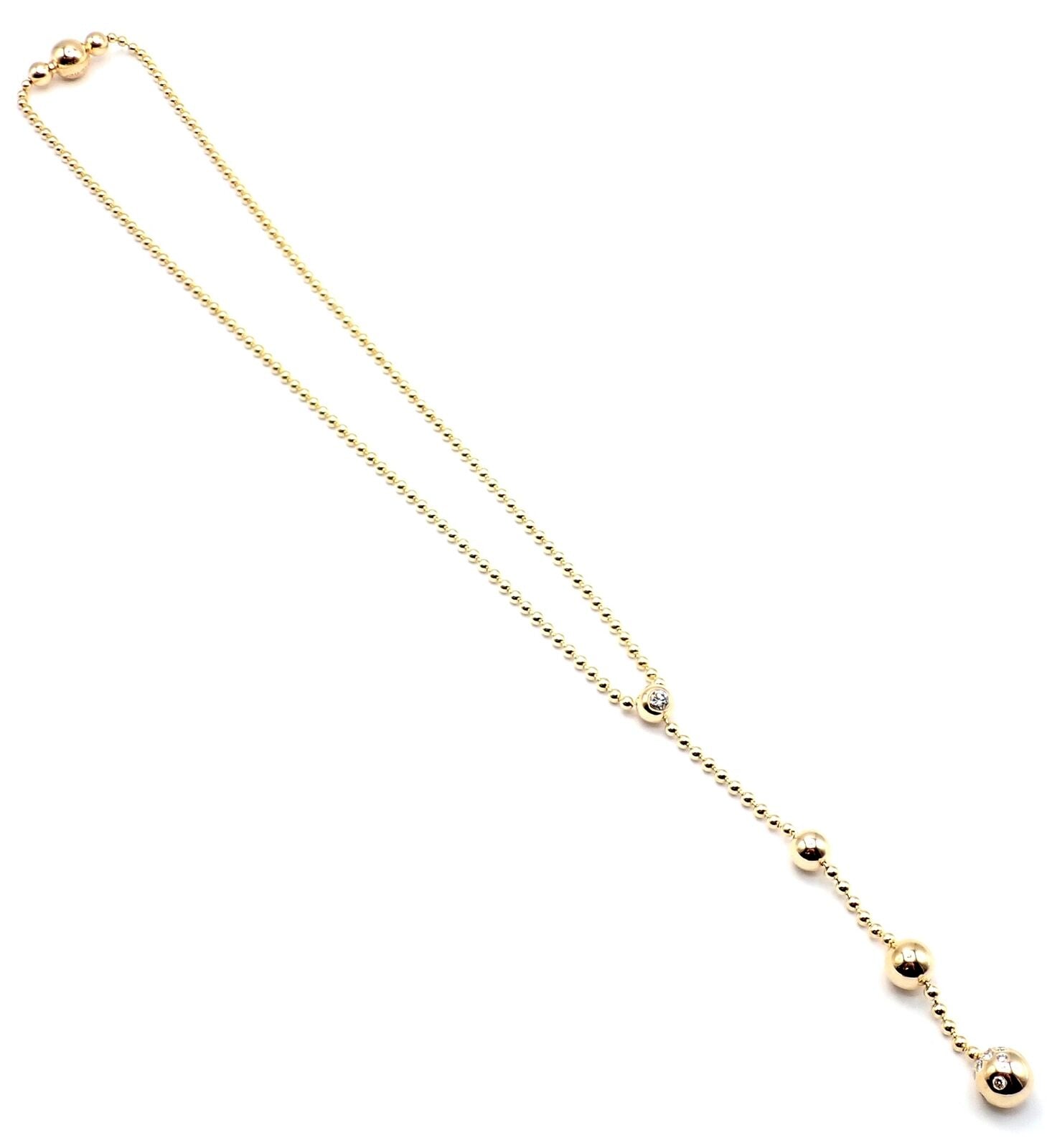 Authentic! Cartier Draperie de Decollate 18k Yellow Gold Diamond Necklace | Fortrove