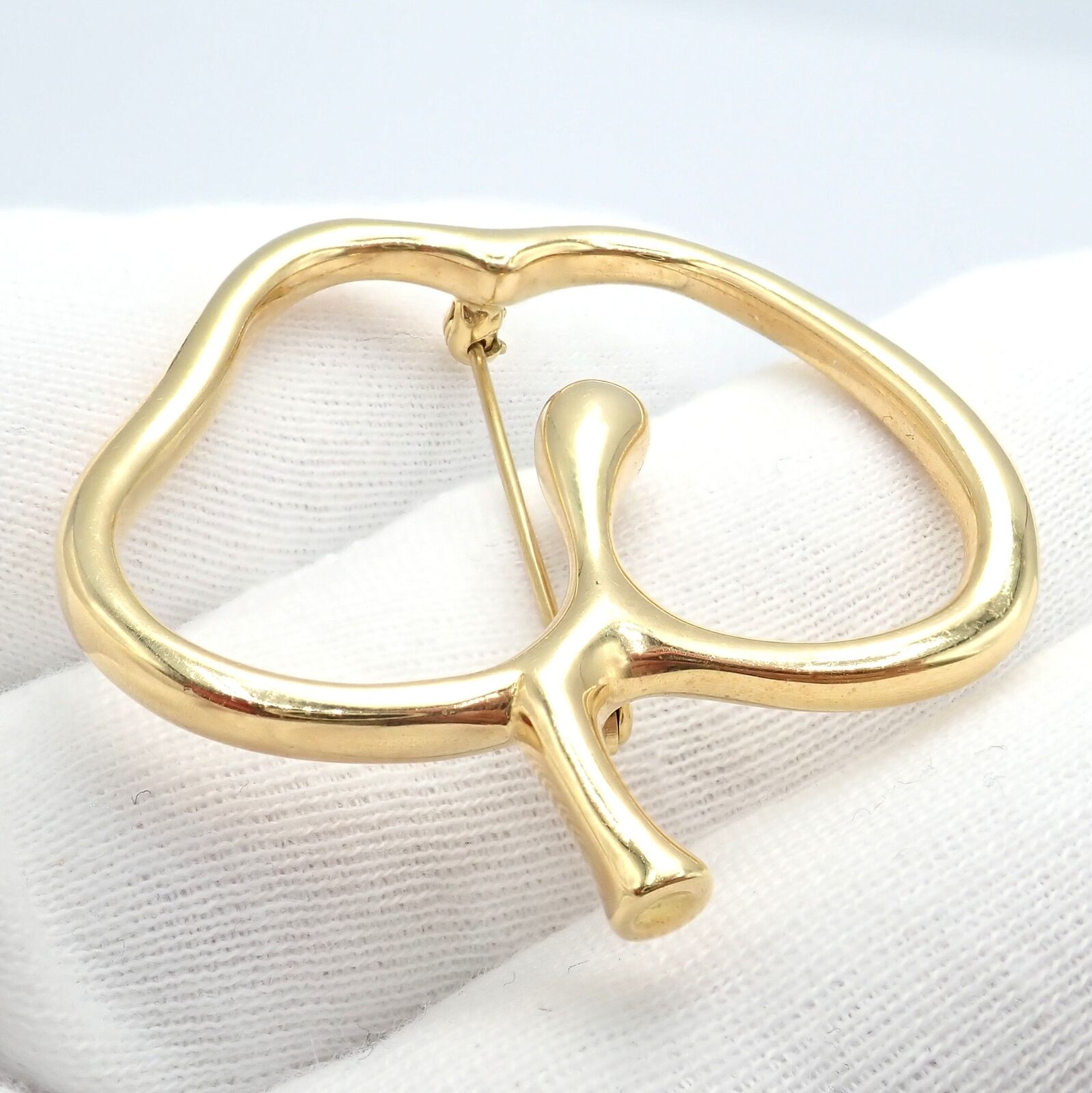 Authentic! Vintage Tiffany & Co Peretti 18k Yellow Gold Large Apple Pin Brooch | Fortrove