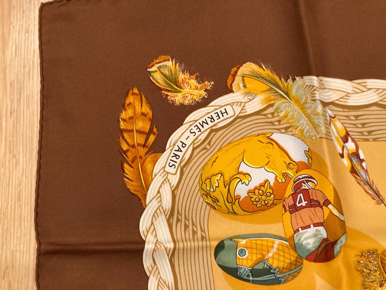 Authentic RARE! Hermes Eggs Latham Des œufs Vintage 90cm Silk Scarf | Fortrove