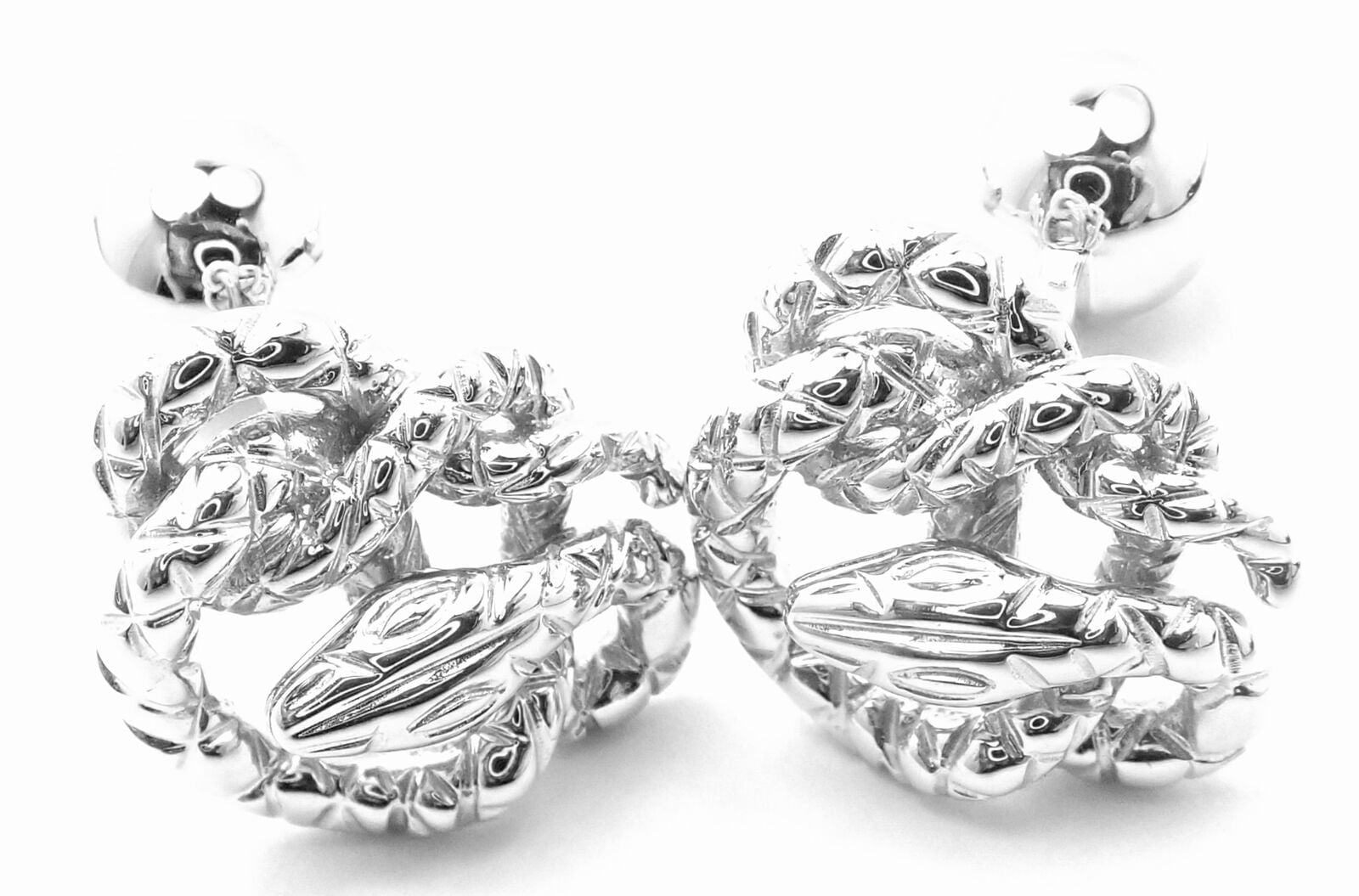 Rare! Authentic Tom Ford 18k White Gold Snake Cufflinks Box | Fortrove