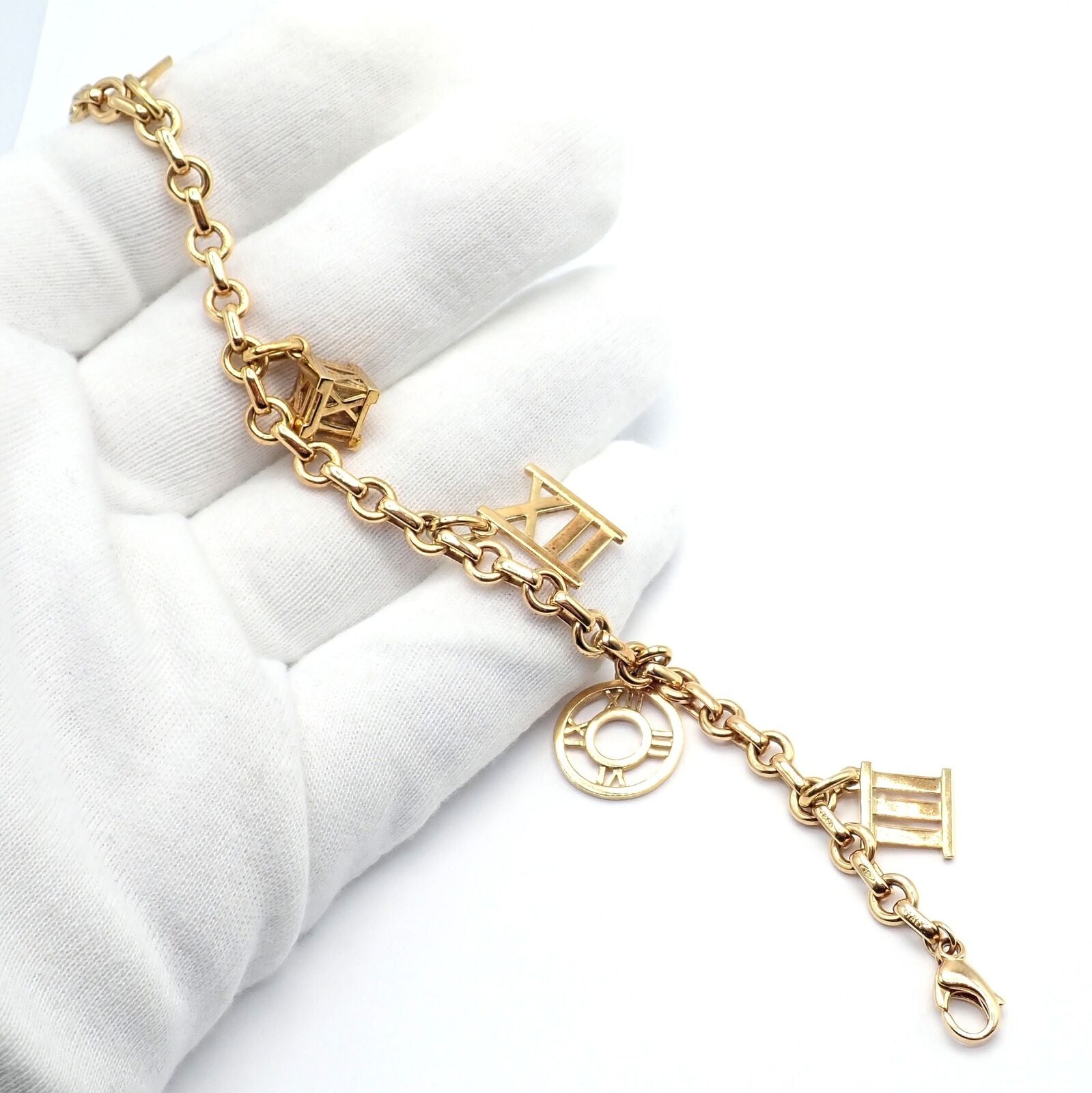 Vintage Tiffany & Co. 18k Yellow Gold Atlas Charm Bracelet 2003 | Fortrove