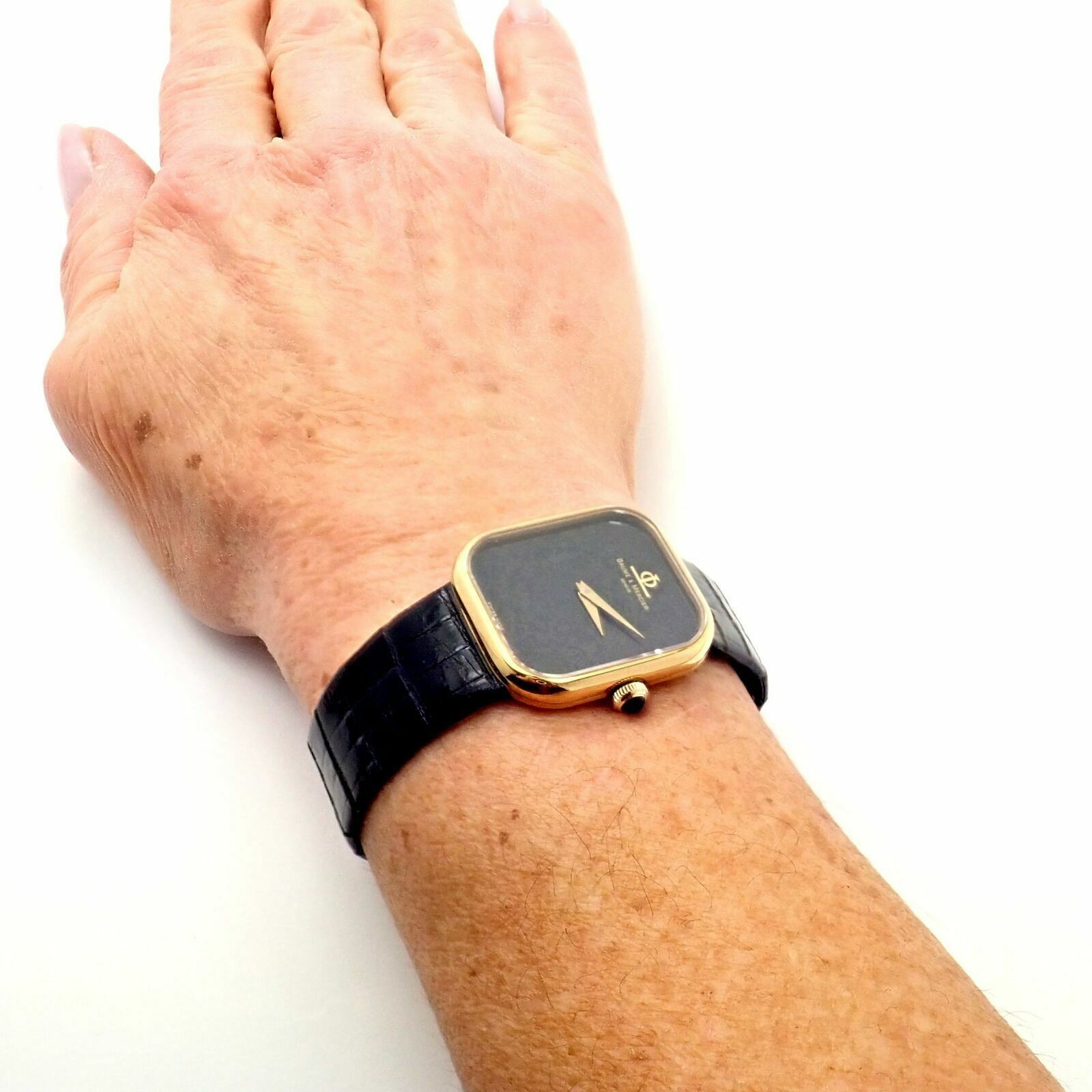 Authentic! Baume & Mercier 18k Yellow Gold Manual Wind Watch 38304 | Fortrove