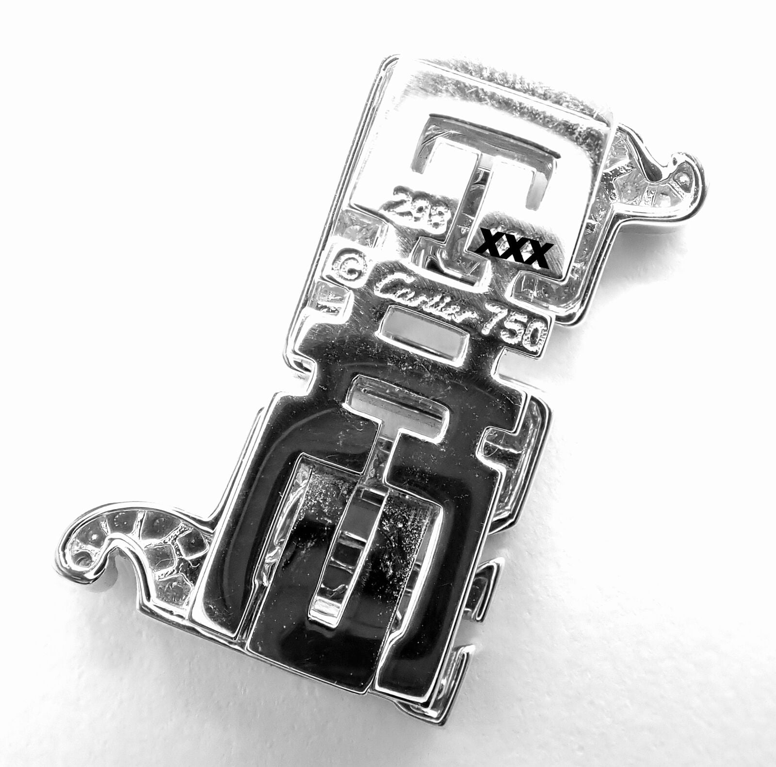 Authentic! Cartier Le Baiser Du Dragon 18k White Gold Diamond Ruby Pin Clip | Fortrove