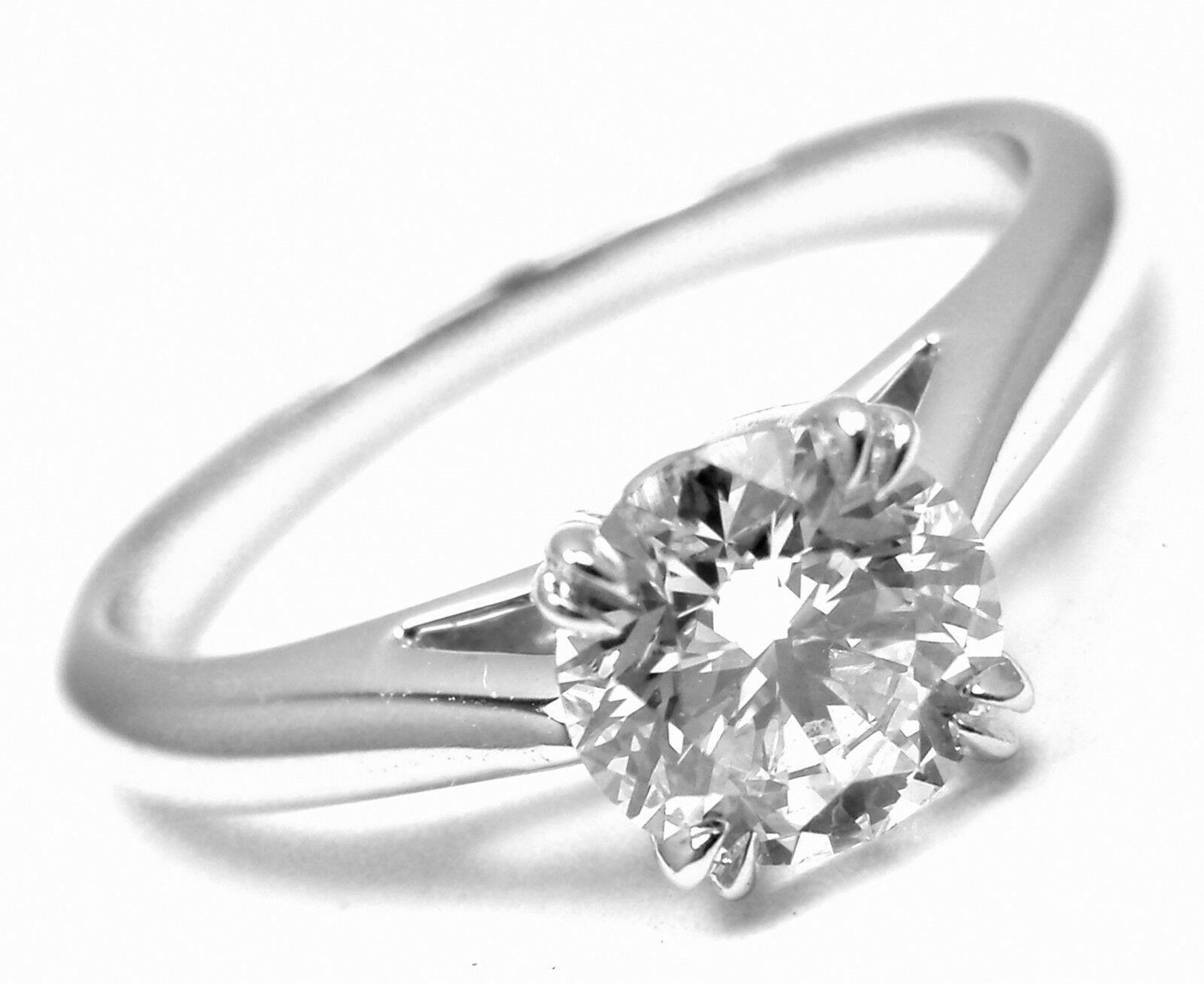 Authentic! Harry Winston Platinum .56ct VVS1/F Diamond Solitaire Engagement Ring | Fortrove