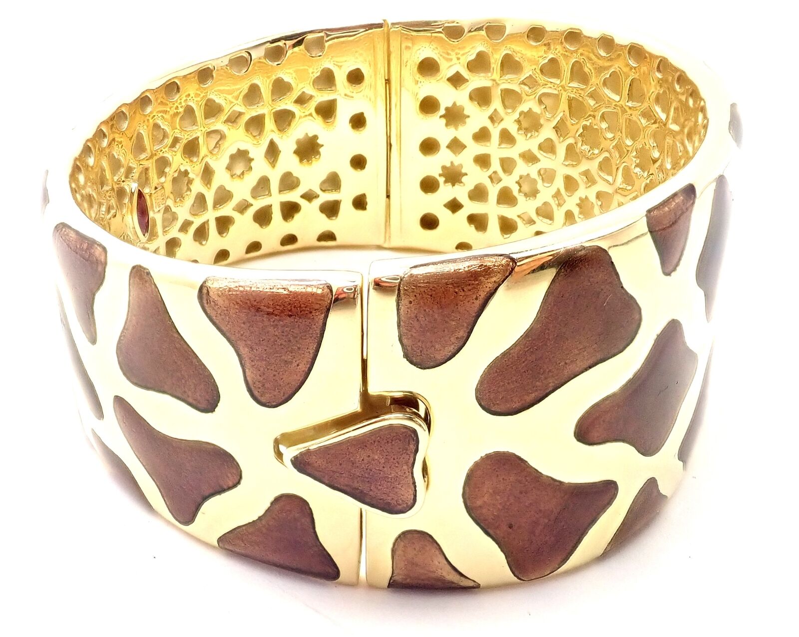 Roberto Coin Jewelry & Watches:Fine Jewelry:Bracelets & Charms Authentic! Roberto Coin Giraffe 18k Yellow Gold Enamel Bangle Bracelet