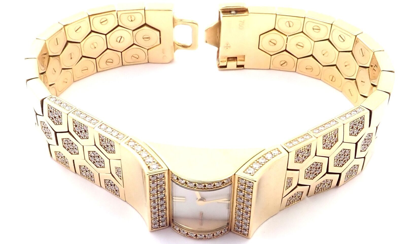 Authentic! Van Cleef & Arpels Ludo Swann 18k Yellow Gold Diamond Watch Papers | Fortrove