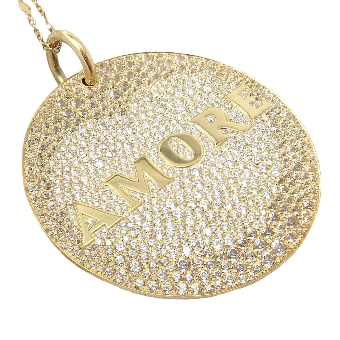 Pasquale Bruni Jewelry & Watches:Fine Jewelry:Necklaces & Pendants Pasquale Bruni 18k Yellow Gold Extra Large Diamond + Sapp Amore Pendant Necklace