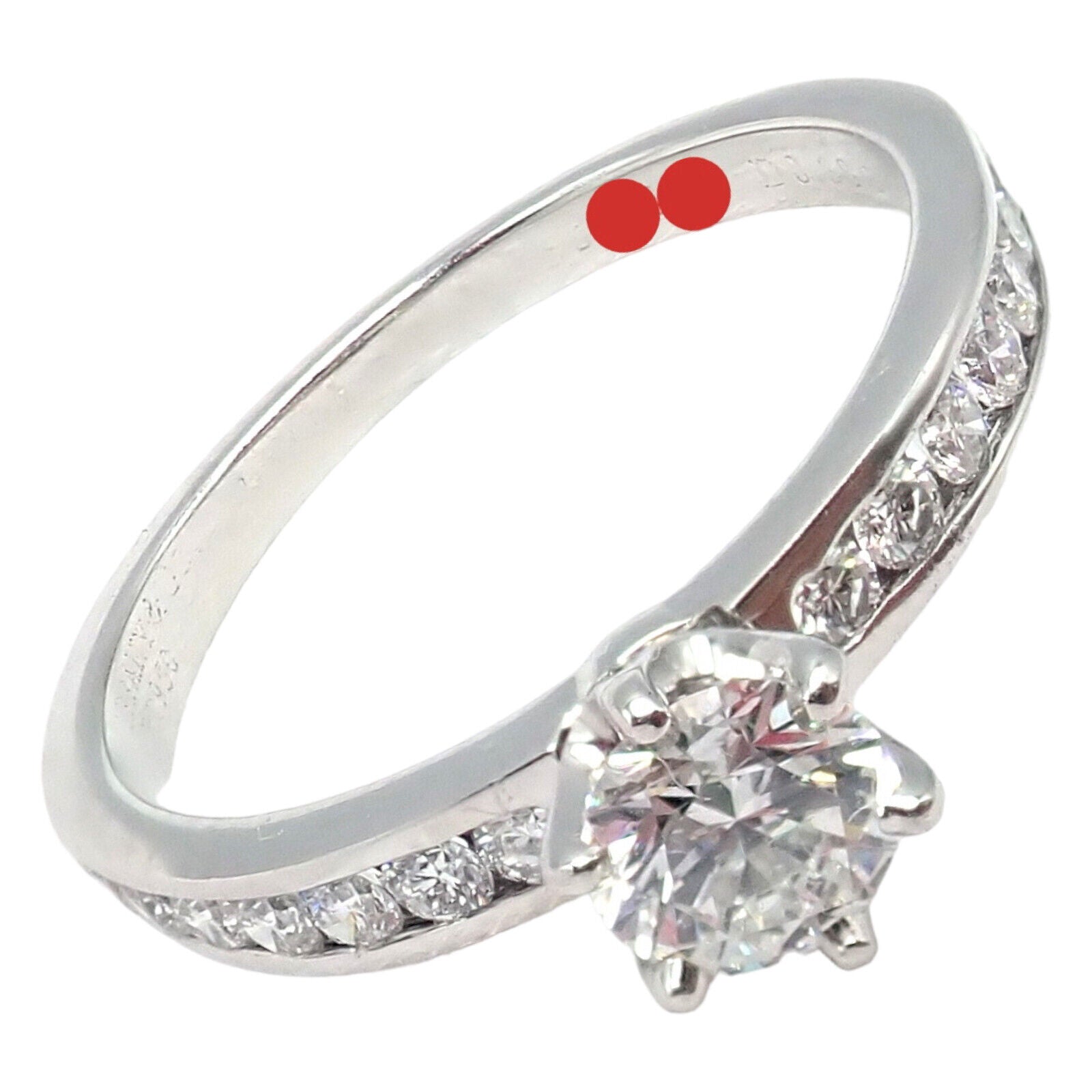 Authentic Tiffany & Co. Platinum 0.59ctw Diamond Engagement Ring sz 5.25 | Fortrove