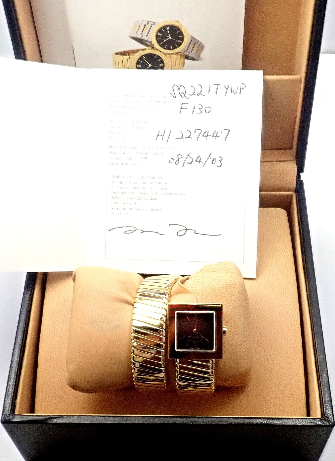 Bulgari Jewelry & Watches:Watches, Parts & Accessories:Watches:Wristwatches Bulgari Bvlgari 18k Tri-Color Gold Tubogas Serpent Snake Bracelet Watch Box Cert
