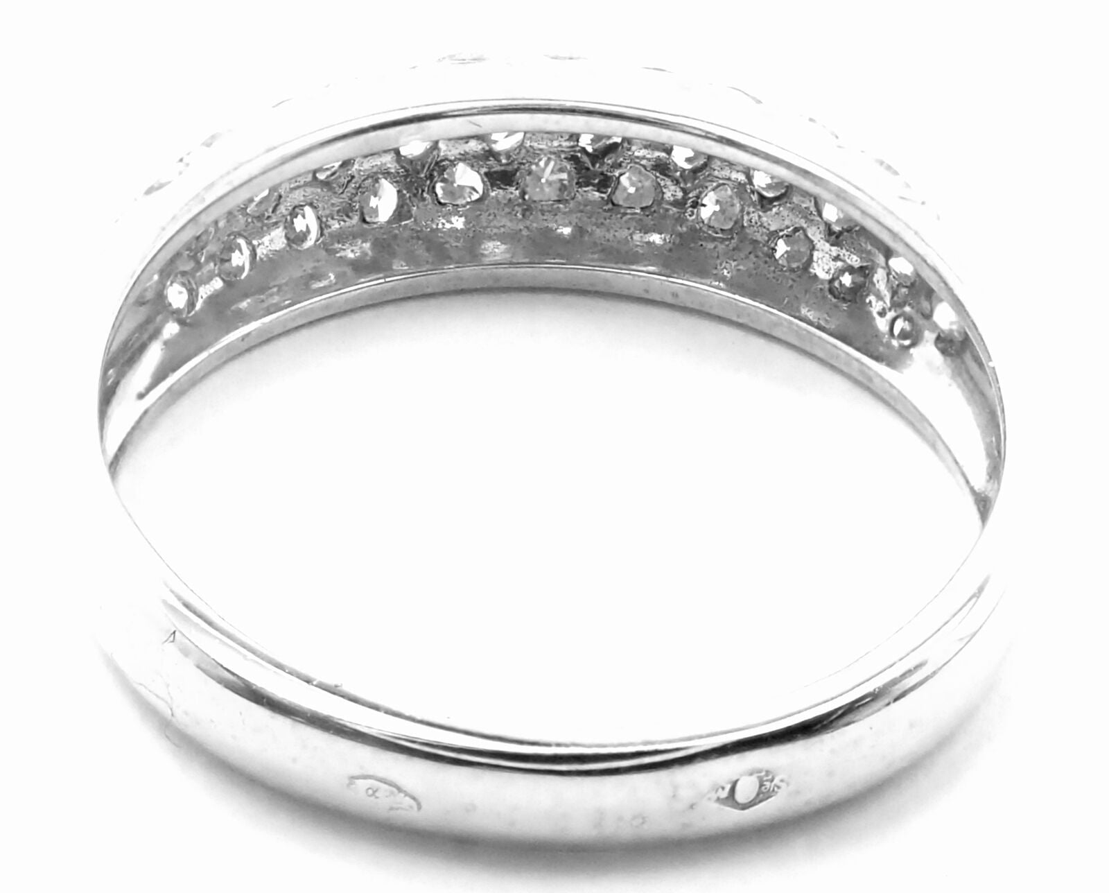 Rare! Authentic Van Cleef & Arpels 18k White Gold Diamond Band Ring | Fortrove
