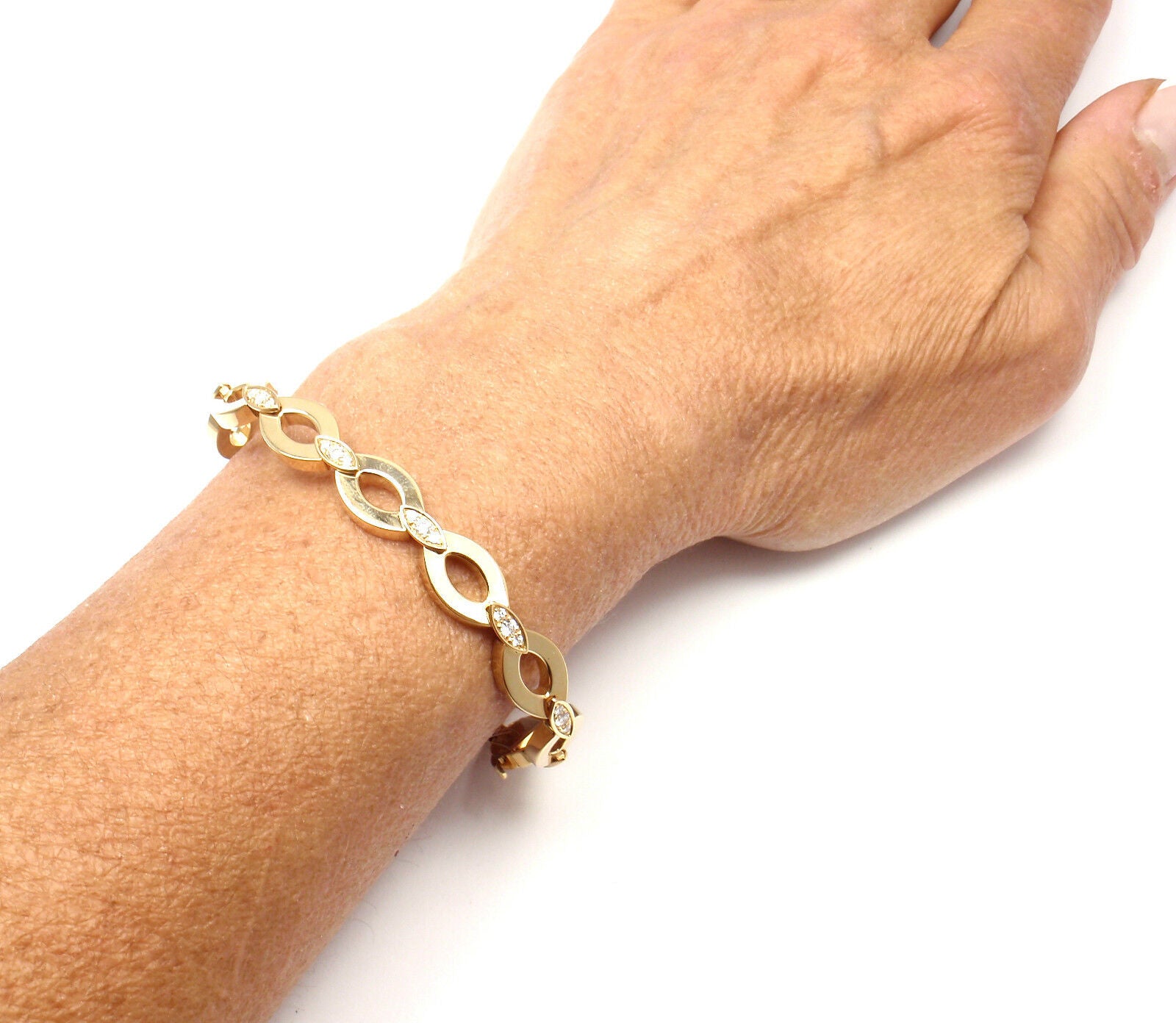 Rare! Authentic Cartier 18K Yellow Gold Diamond Diadea Link Bracelet | Fortrove