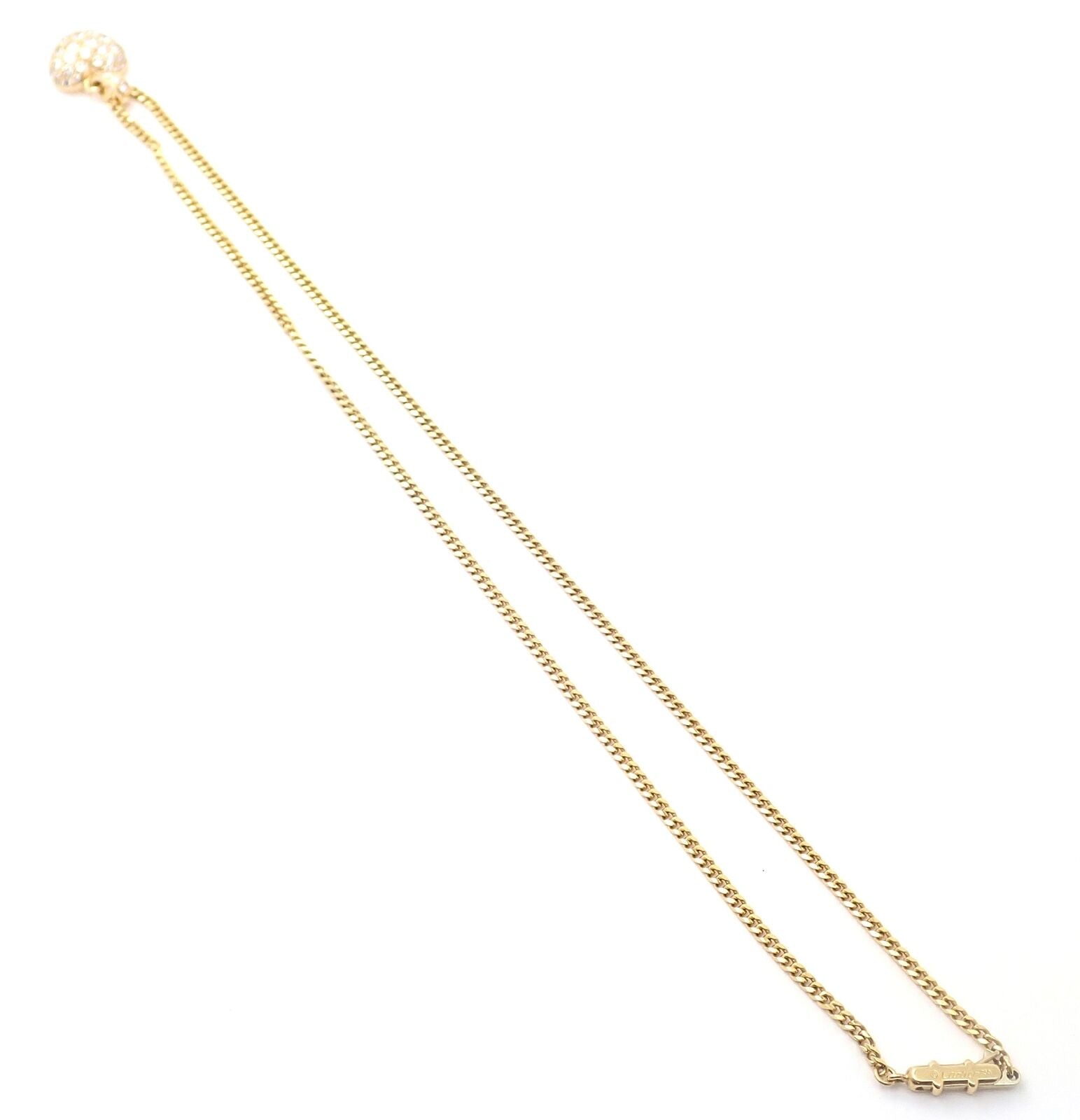 Authentic! Cartier 18k Yellow Gold 2ct Diamond Pavé Large Heart Pendant Necklace | Fortrove
