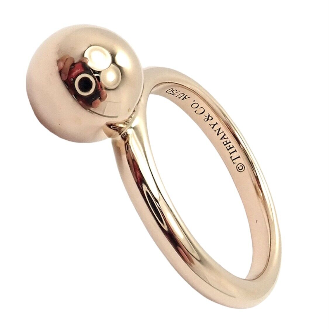 Tiffany & Co. 18k Yellow Gold New York Ball Globe Ring Sz 3.75 | Fortrove