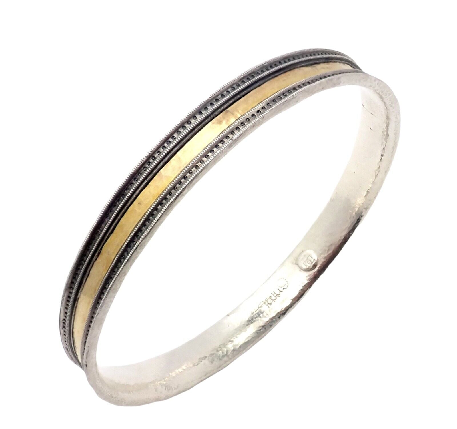 Authentic! Gurhan 24k Yellow Gold Sterling Silver Bangle Bracelet | Fortrove