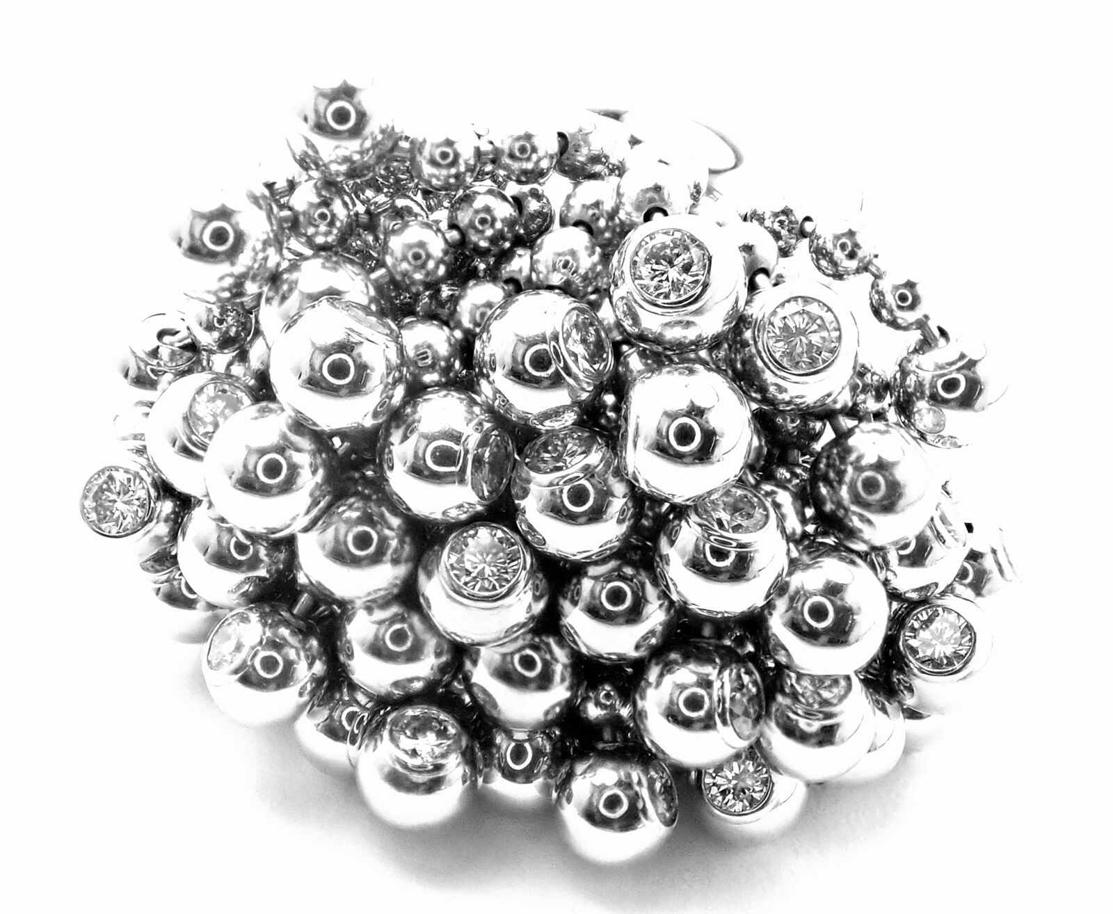 Authentic! Cartier Perruque Paris Nouvelle Vague 18k Gold Diamond Ring Paper | Fortrove