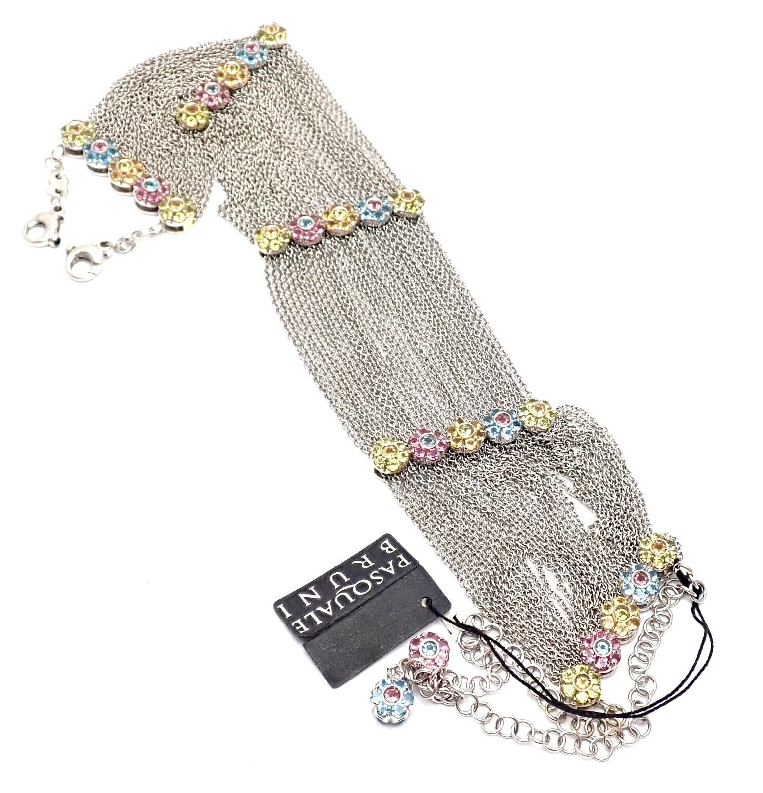 New! Authentic Pasquale Bruni 18k Gold Citrine Topaz Peridot Choker Necklace | Fortrove