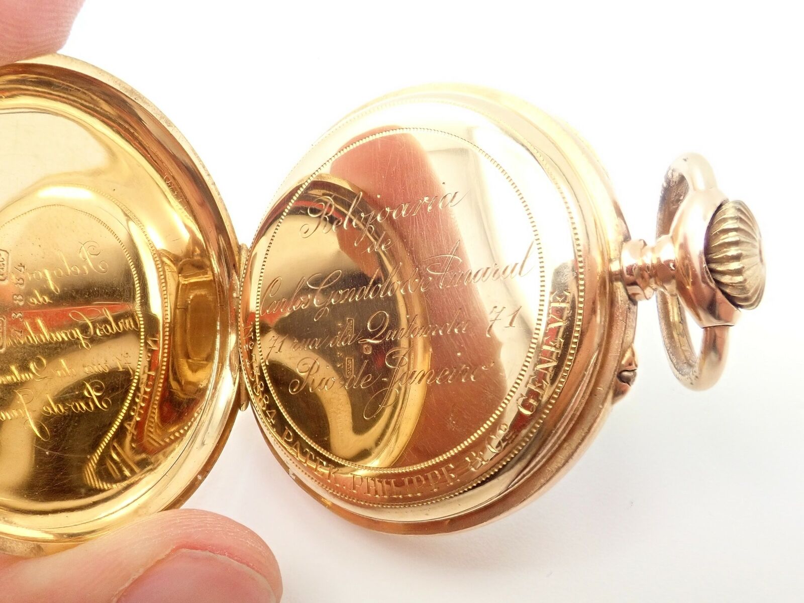 Rare! Patek Philippe 18k Yellow Gold Triple Signed 20s Pocket Watch c. 1890's | Fortrove