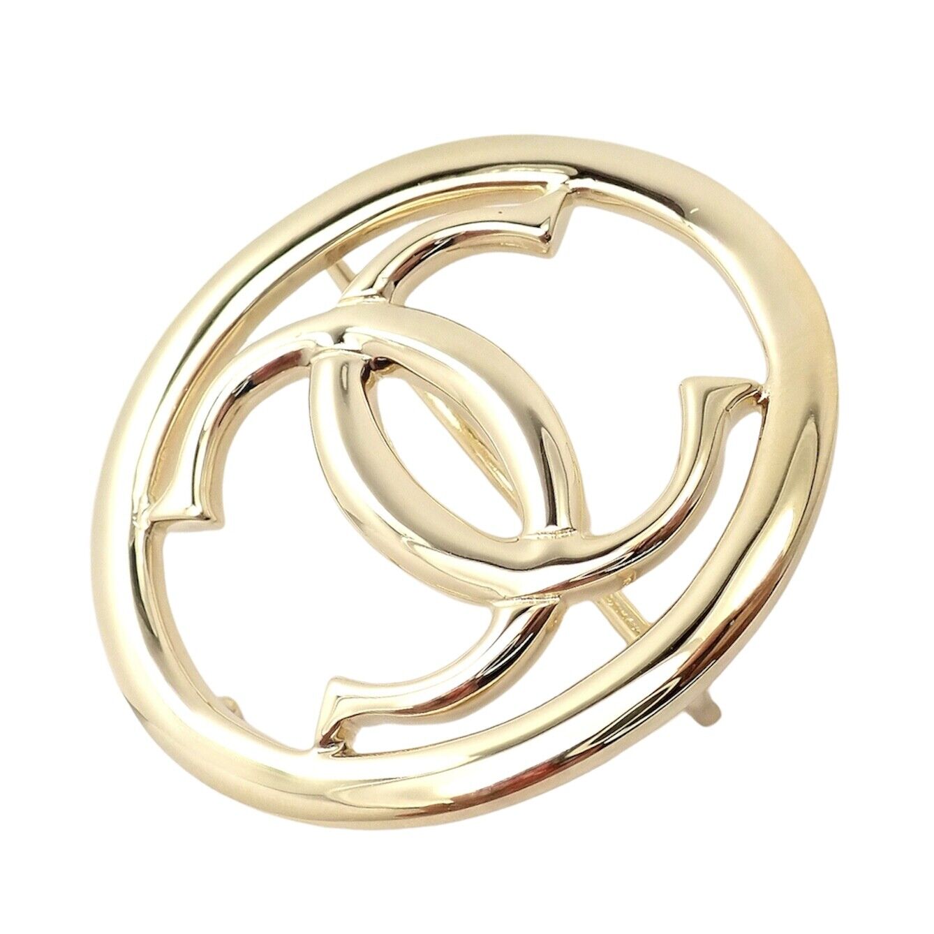 Rare! Cartier 18k Yellow Gold Signature Classic Large Double C Belt Buckle | Fortrove
