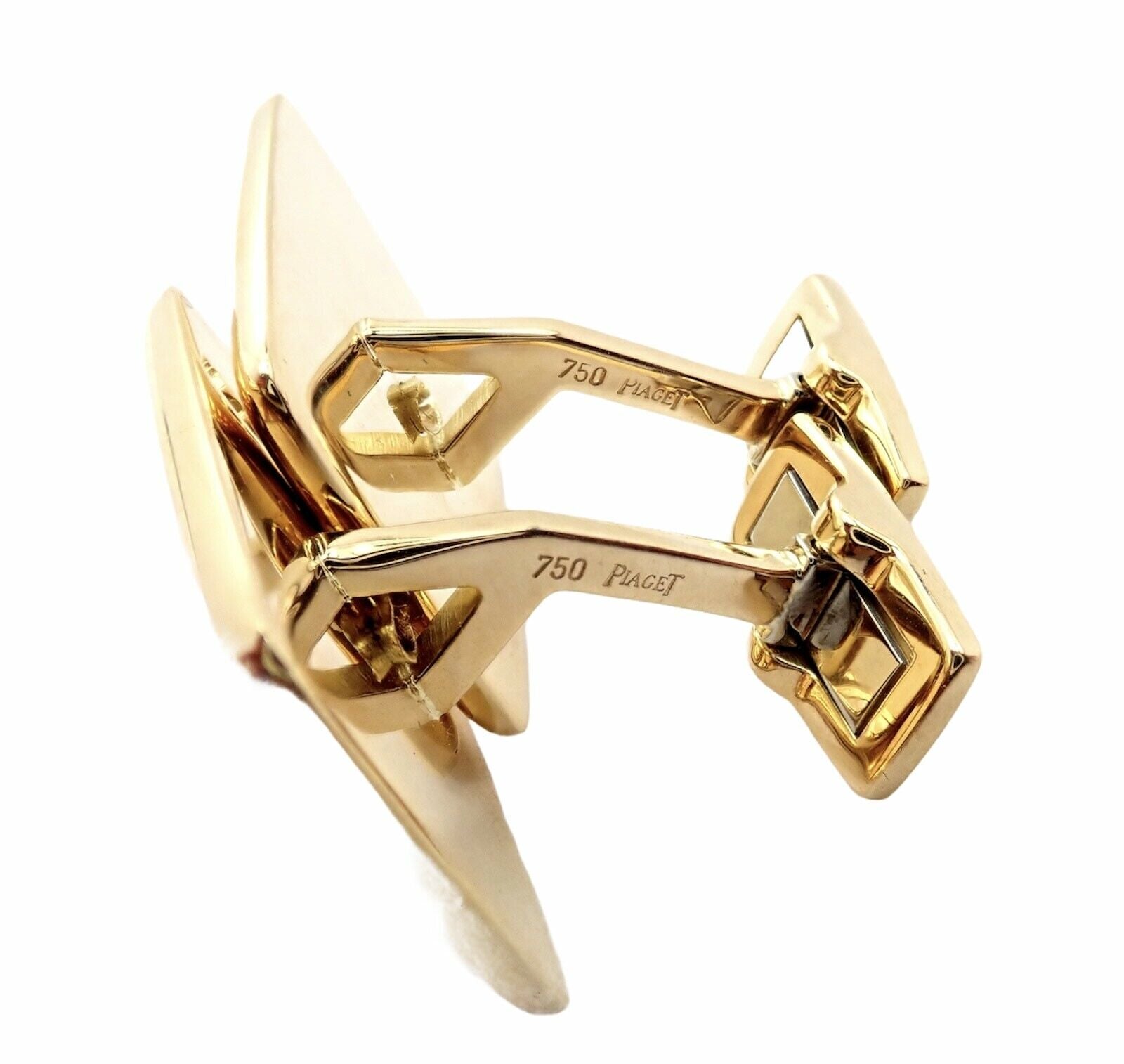 Rare! Authentic Piaget 18k Yellow Gold Coat Of Arms Cufflinks | Fortrove