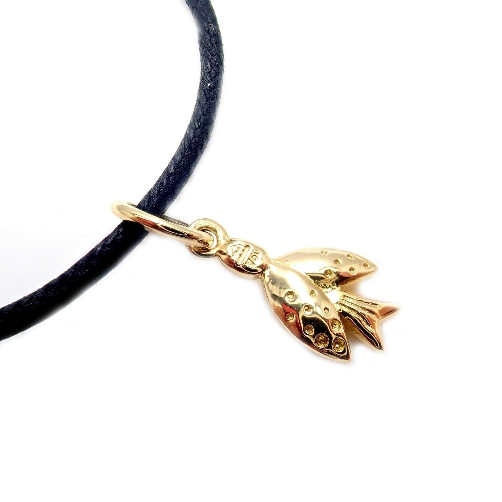 Temple St Clair 18k Flying Dove Charm Cord Bracelet | Fortrove