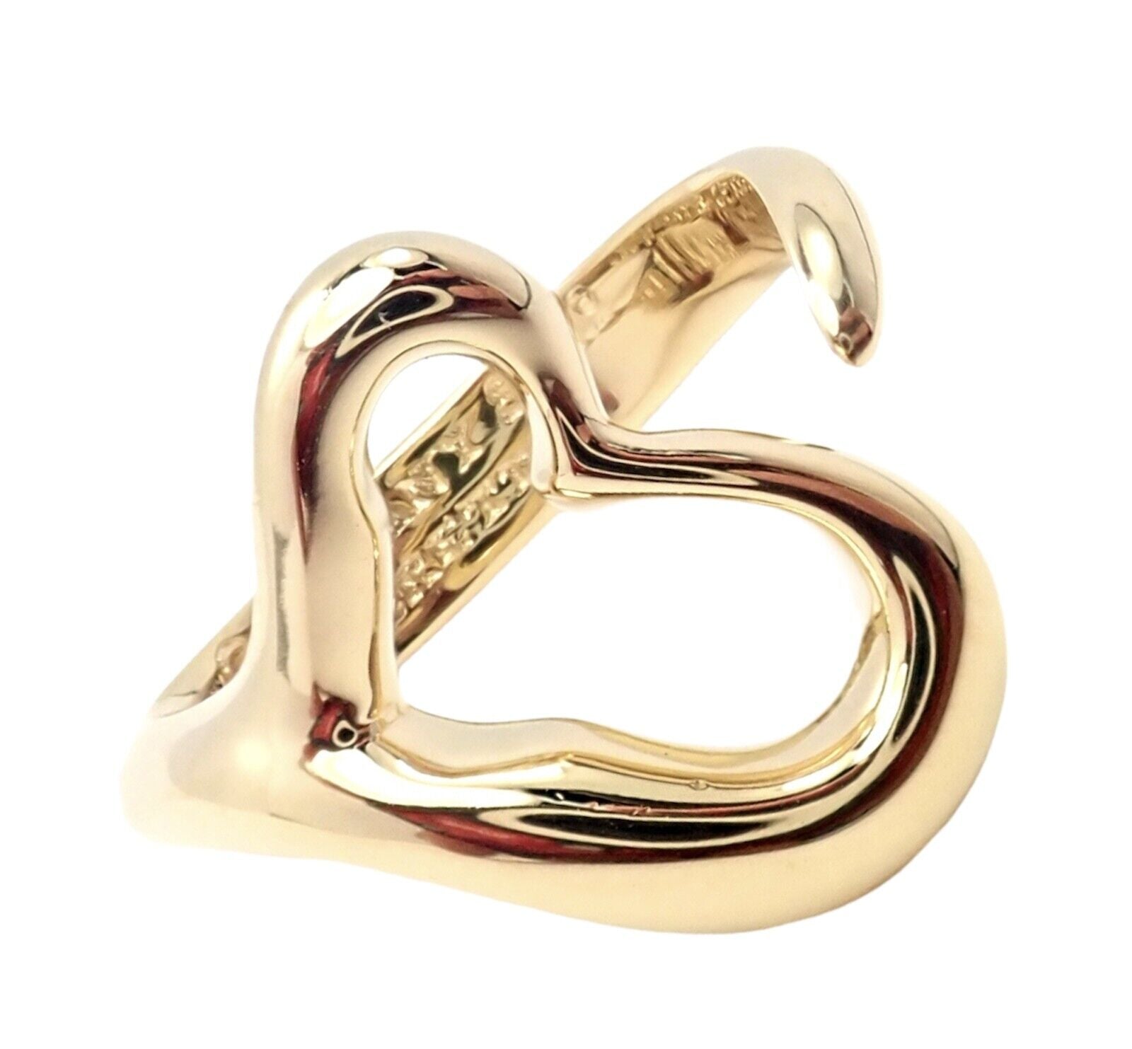 Tiffany & Co. 18k Yellow Gold Peretti Open Heart Ring Sz 5 | Fortrove