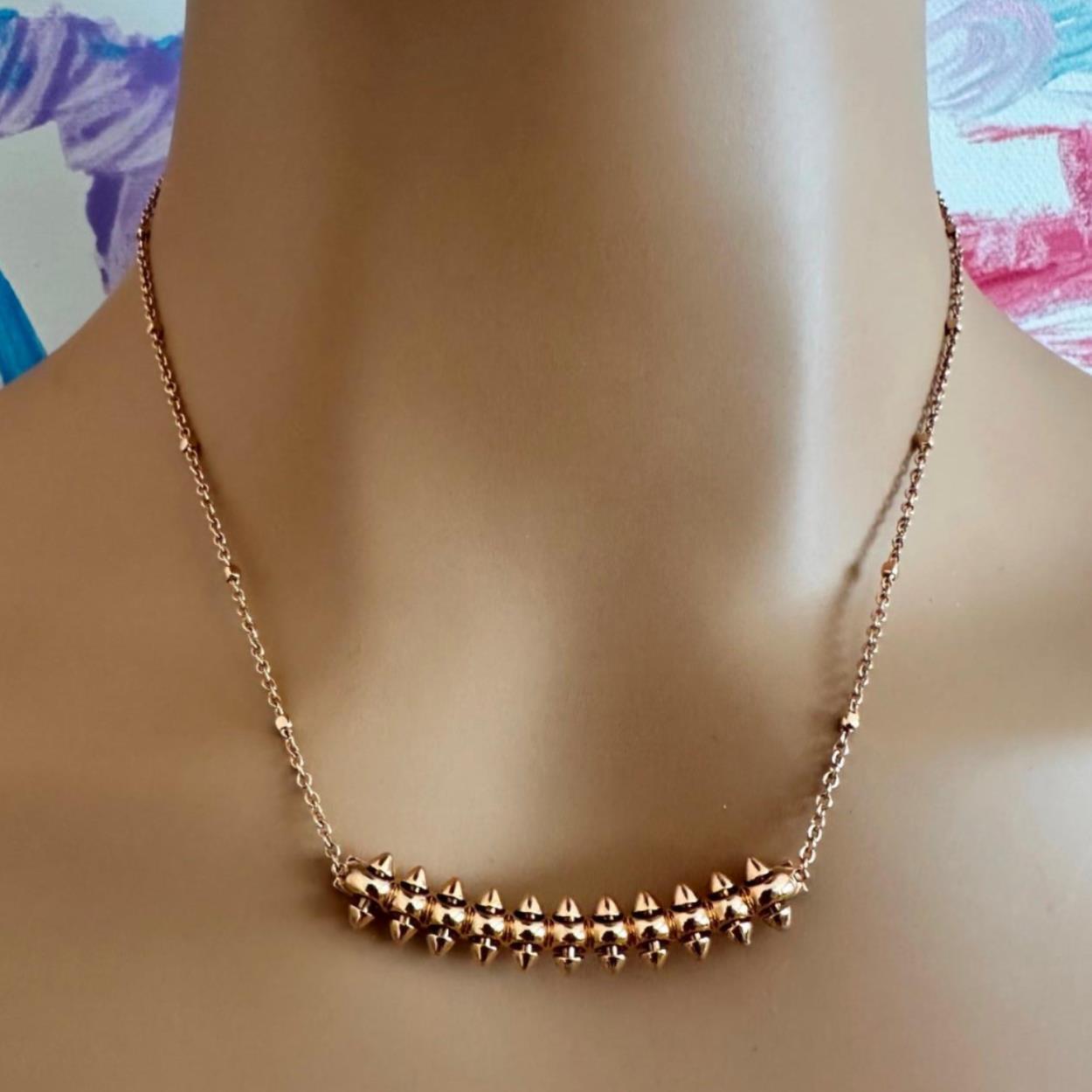 Authentic! Clash De Cartier 18k Rose Gold Large Necklace | Fortrove