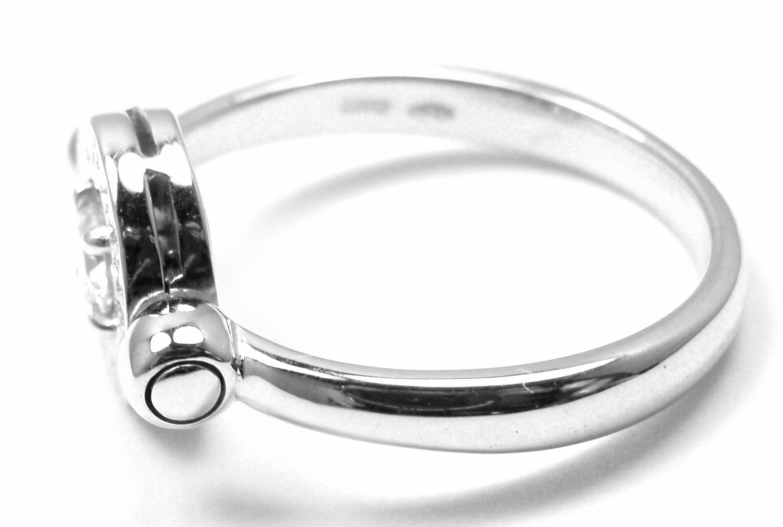 Authentic! Bvlgari Bulgari Flip 18k White Gold Diamond Band Ring | Fortrove