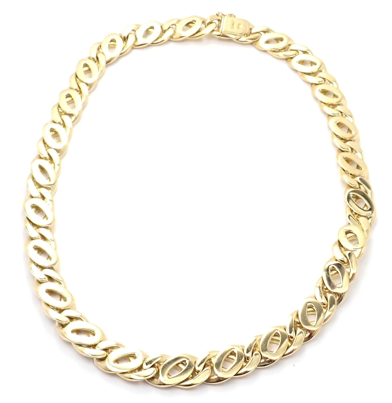 Rare! Authentic Vintage Cartier 18k Yellow Gold Link Chain Necklace | Fortrove