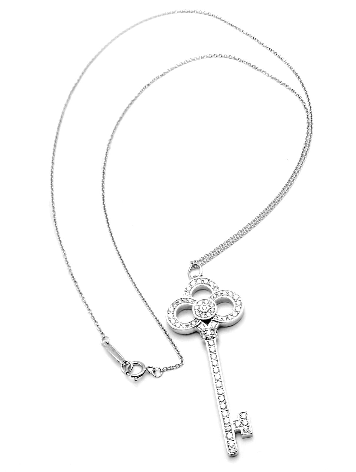 Tiffany & Co. Silver Crown Key Pendant Chain Necklace Tiffany & Co.