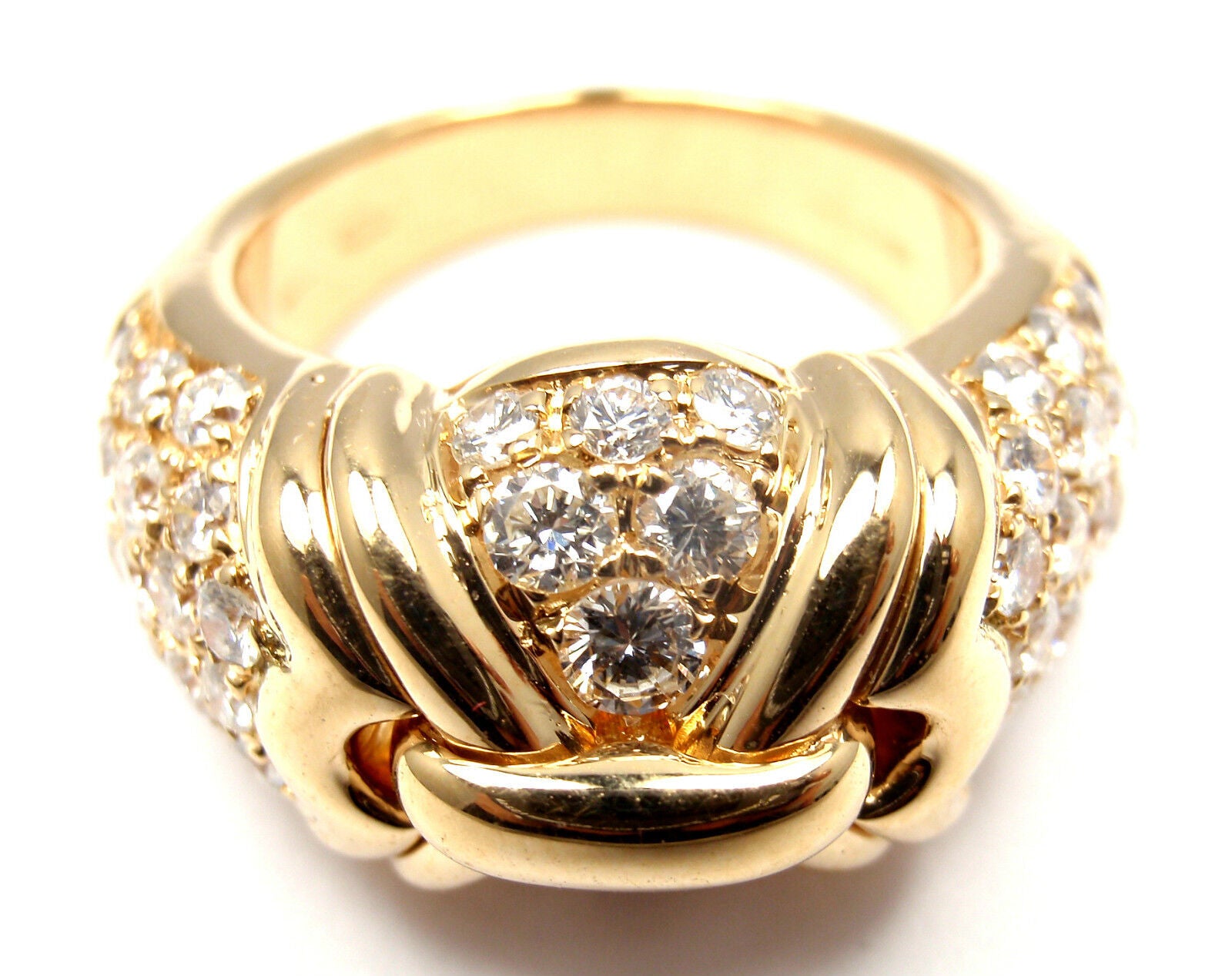 Bulgari Jewelry & Watches:Fine Jewelry:Rings Rare! Authentic Bvlgari Bulgari 18K Yellow Gold 2ct Diamond Ring