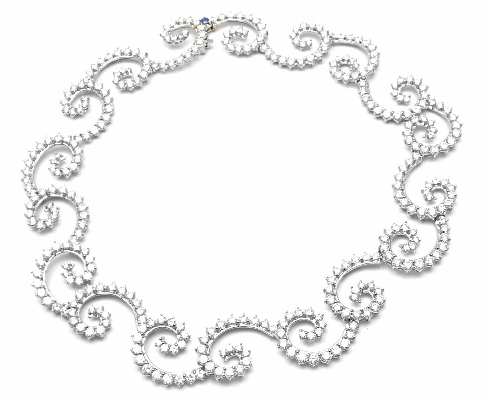 Rare! Authentic Angela Cummings Platinum 34ct Diamond Necklace 1995 | Fortrove