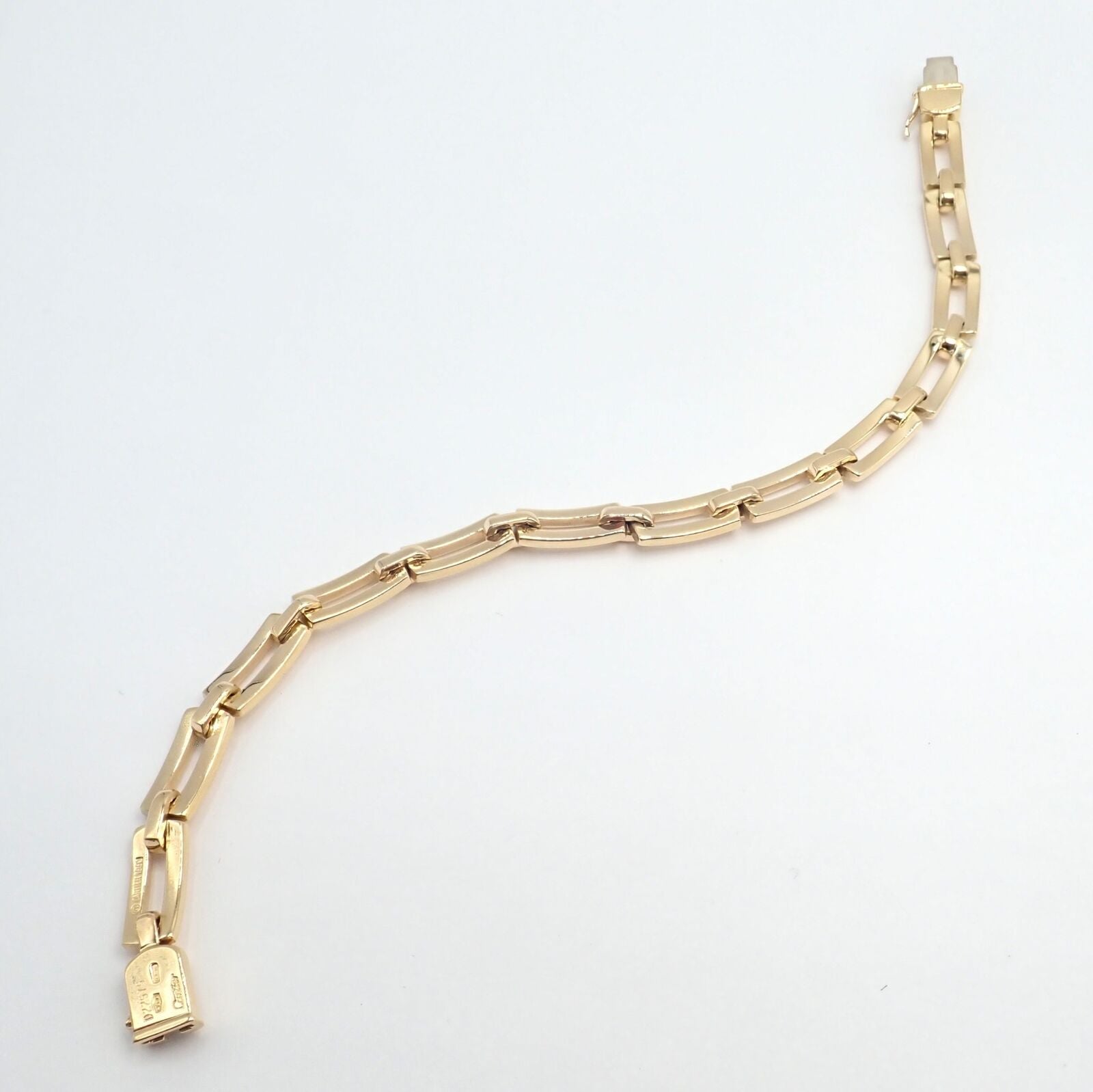 Authentic! Cartier Vintage 18k Yellow Gold Link Bracelet 1993 | Fortrove