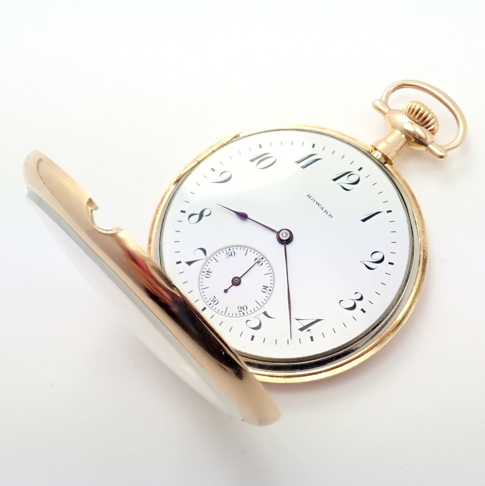 Vintage Howard 14k Yellow Gold 46mm 17j Pocket Watch c. 1920 | Fortrove