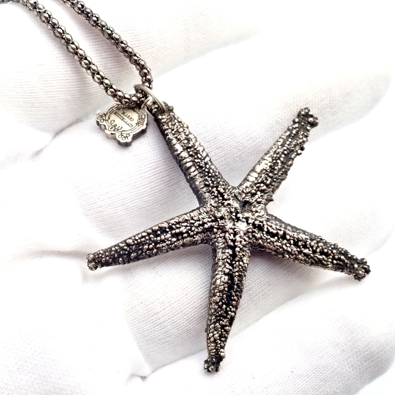 Rare! Vintage Mario Buccellati Silver Large Starfish Statement Necklace | Fortrove