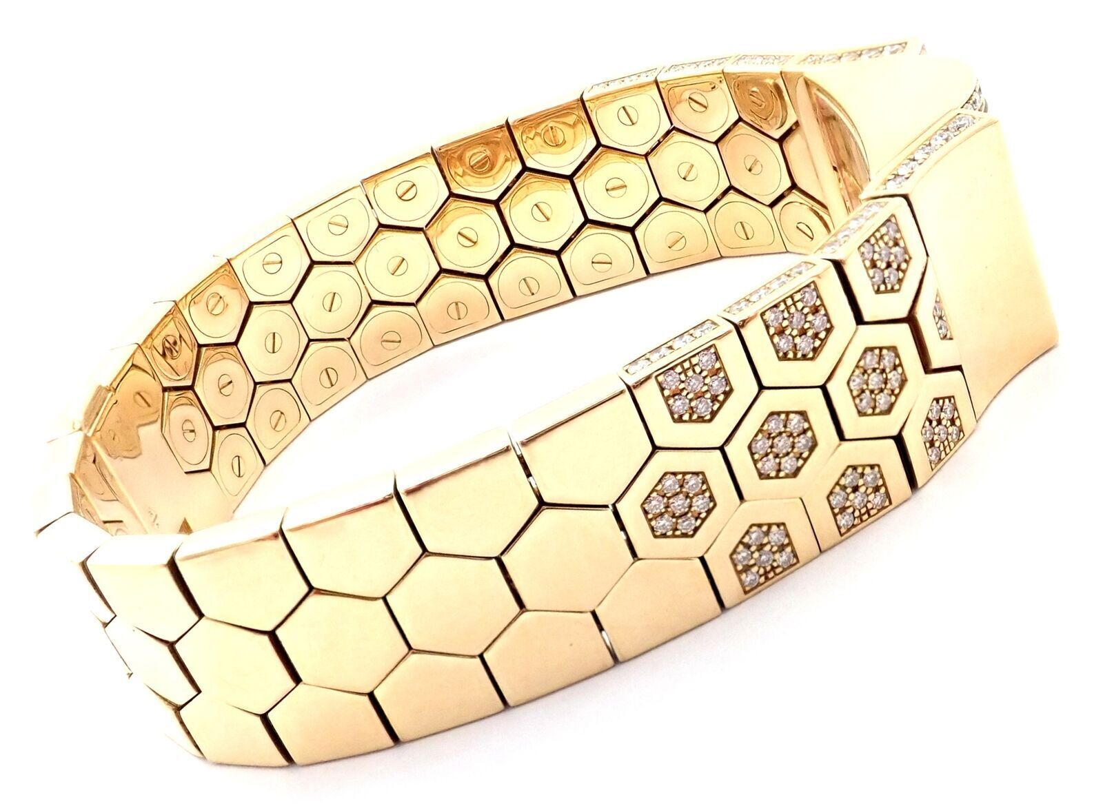 Authentic! Van Cleef & Arpels Ludo Swann 18k Yellow Gold Diamond Watch Papers | Fortrove