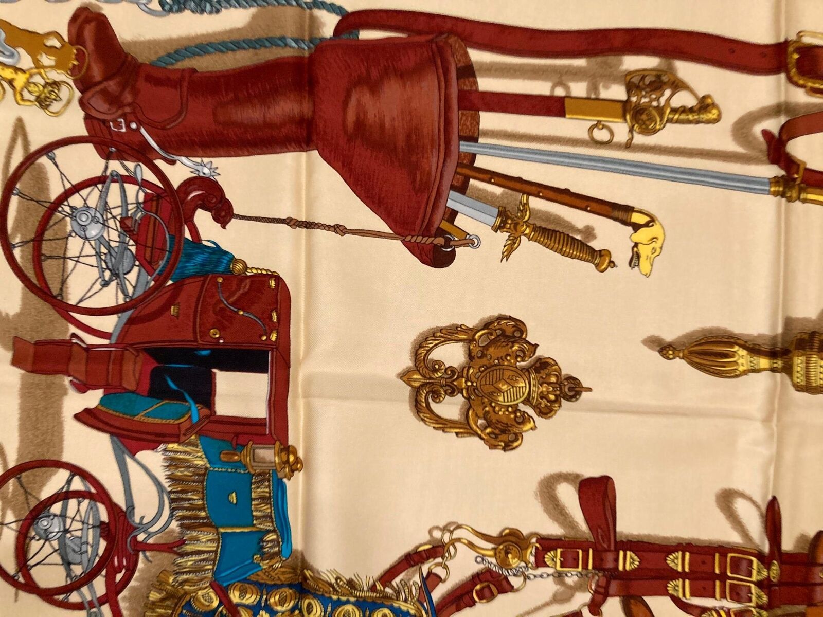 Authentic RARE! Hermes Musee Museum Vintage 90cm Silk Scarf | Fortrove