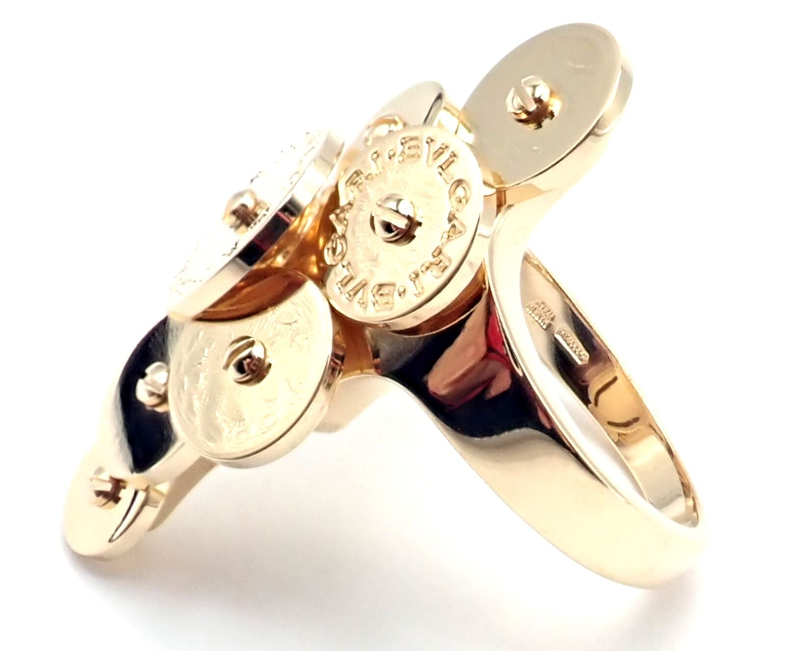 Authentic! Bvlgari Bulgari Cicladi 18k Yellow Gold Large Ring | Fortrove