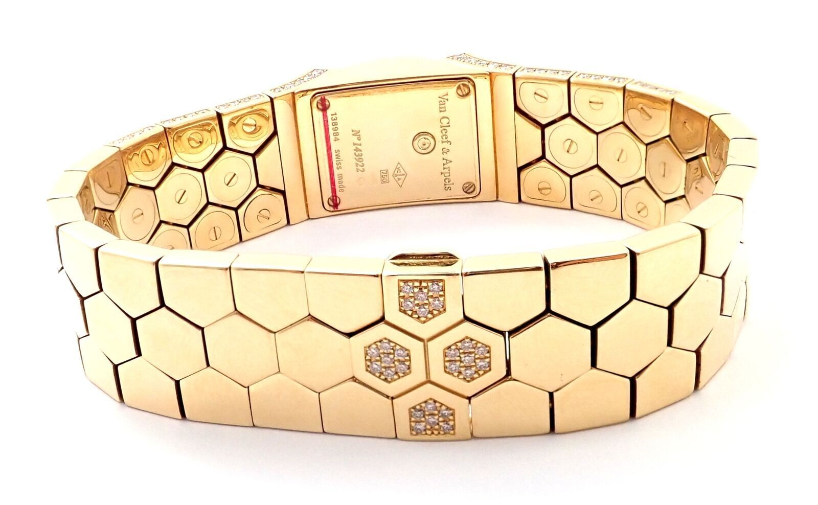 Authentic! Van Cleef & Arpels Ludo Swann 18k Yellow Gold Diamond Watch Papers | Fortrove