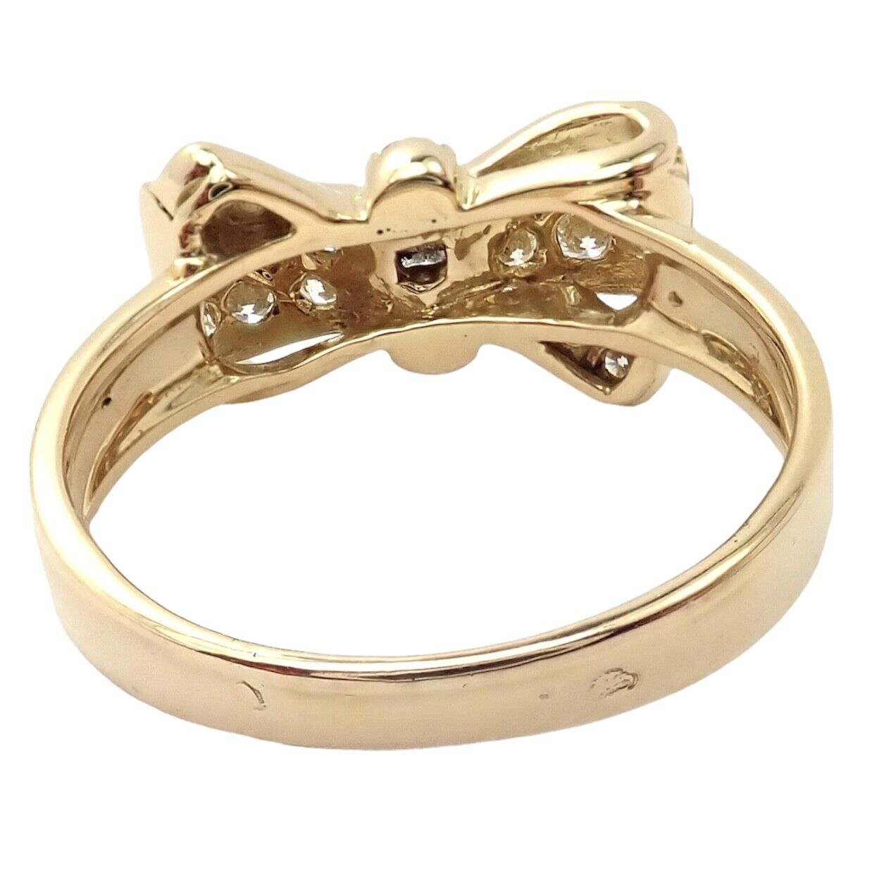 Van Cleef & Arpels Jewelry & Watches:Fine Jewelry:Rings Vintage! Authentic Van Cleef & Arpels 18k Yellow Gold Diamond Bow Band Ring