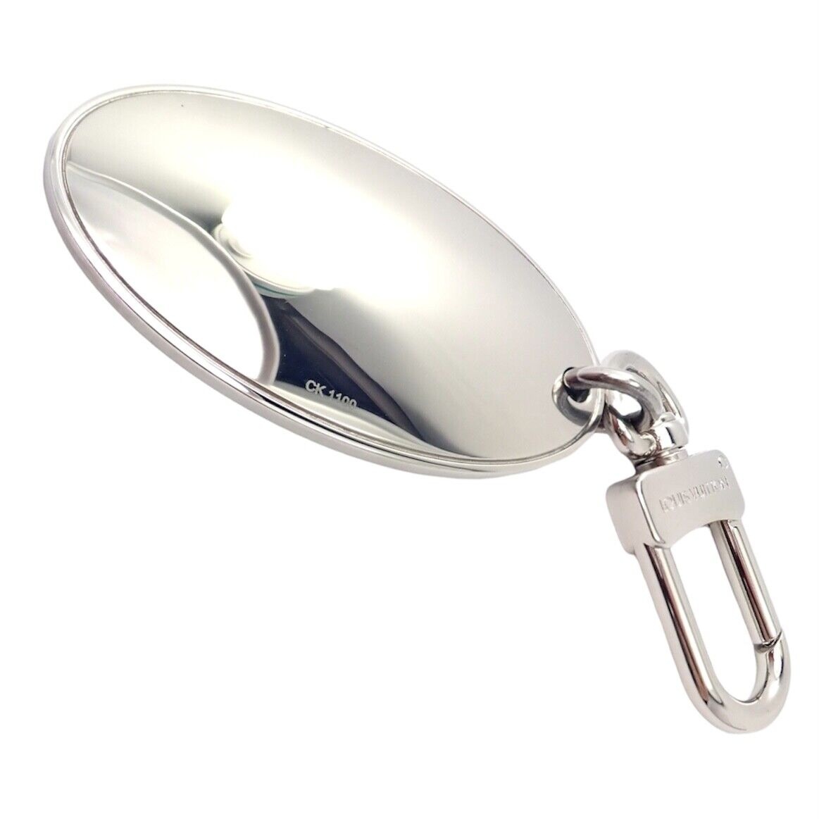 Authentic Louis Vuitton LV Large Stainless Steel Luggage Tag Key Chain CK 1100 | Fortrove