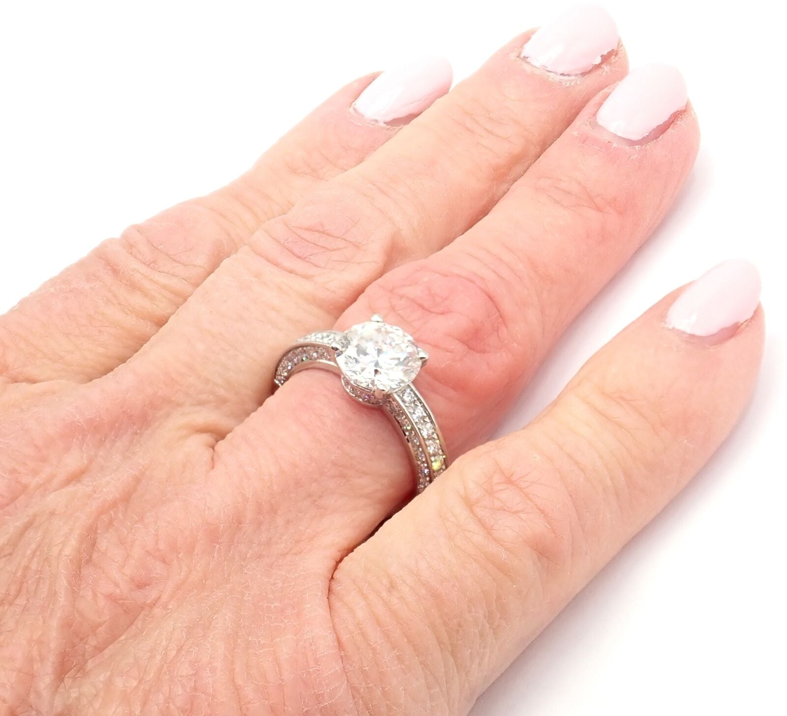 Authentic! Bulgari Bvlgari Platinum 4.04ct VS1 F Diamond Engagement Ring GIA | Fortrove