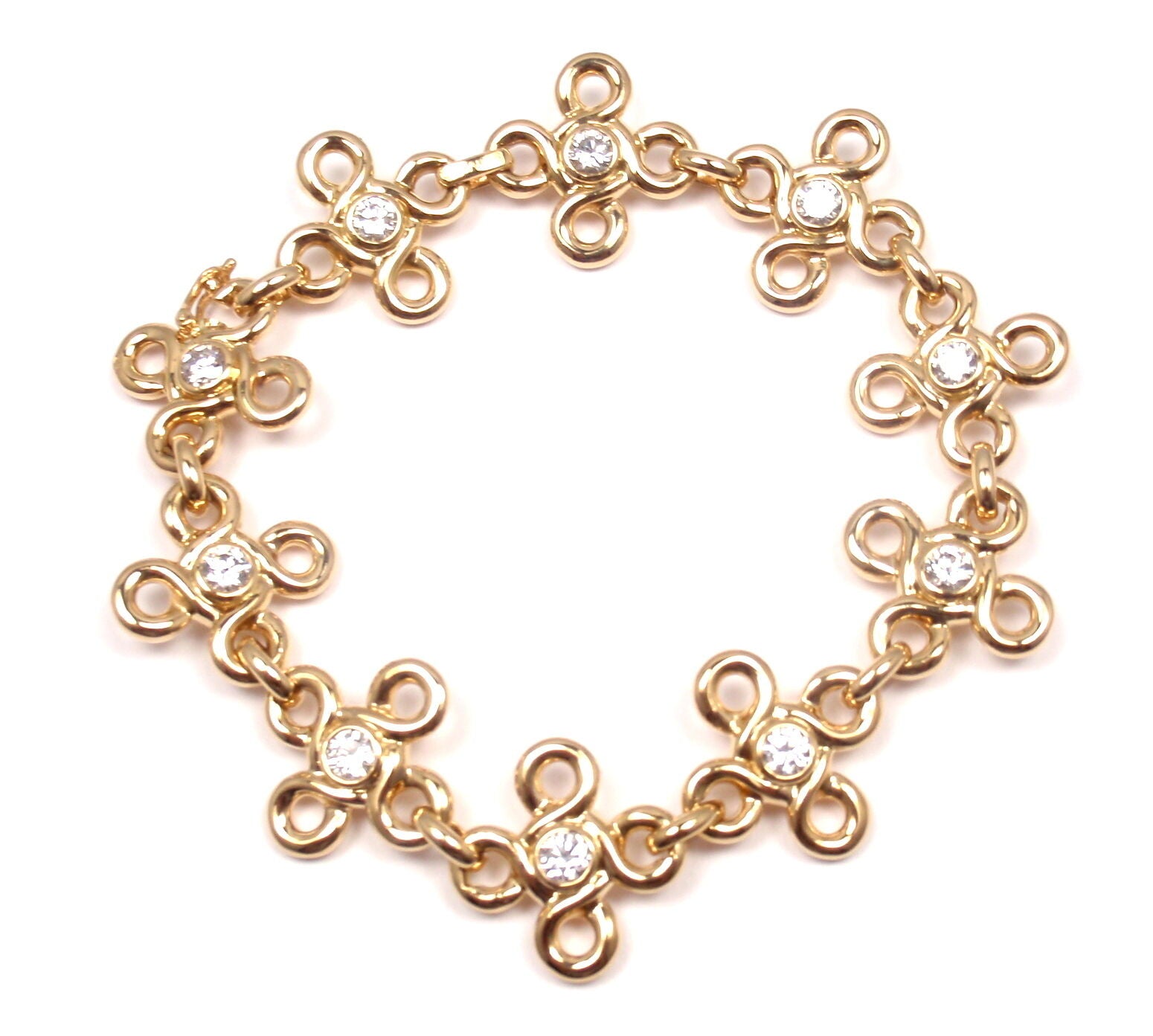 RARE! AUTHENTIC CHANEL 18K YELLOW GOLD DIAMOND BRACELET PAPERS | Fortrove