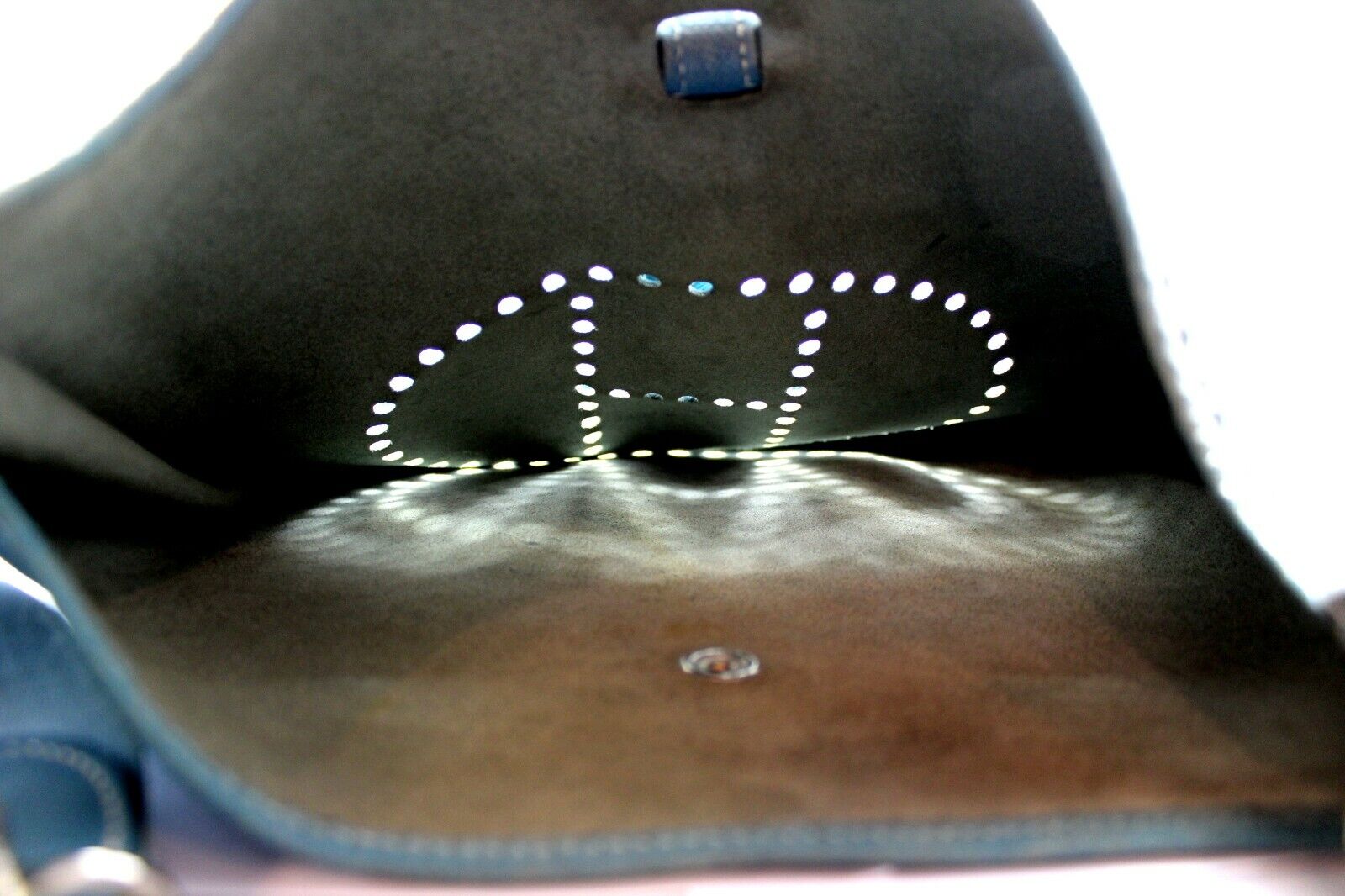 Authentic! Hermes Evelyne Blue Jean Epsom Leather PM Handbag Purse | Fortrove